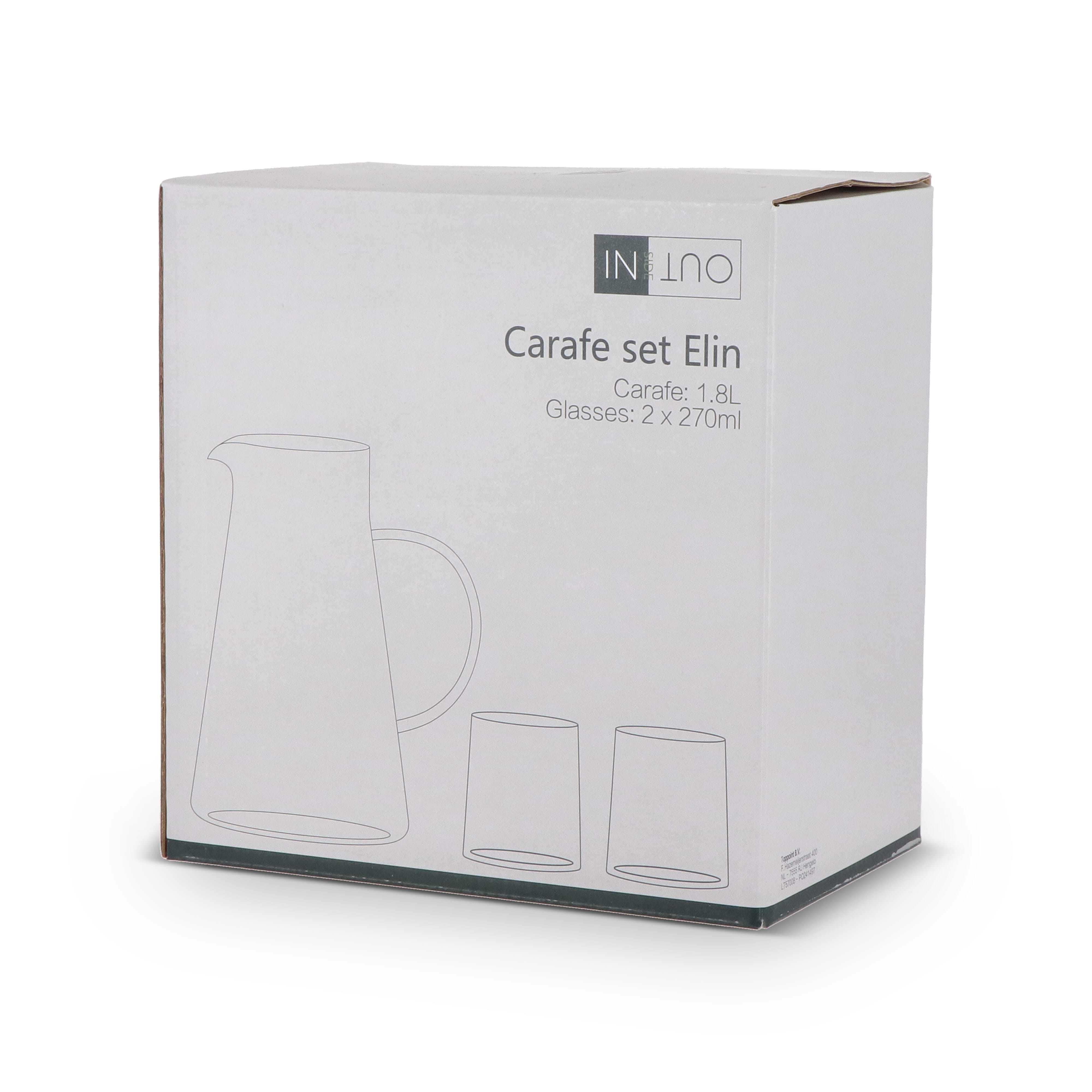 InSideOut Karaffe Elin mit 2 Gläsern