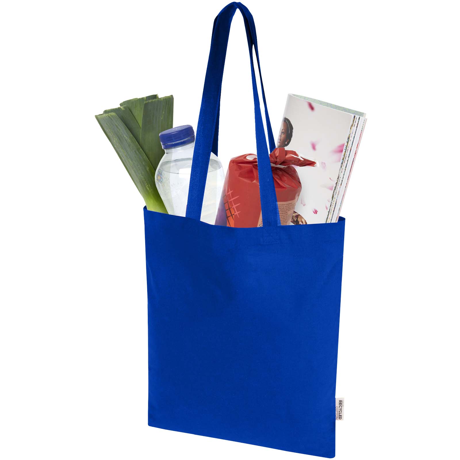 Madras Blend 140 g / m² Tragetasche aus GRS-recycelter Baumwolle 7L