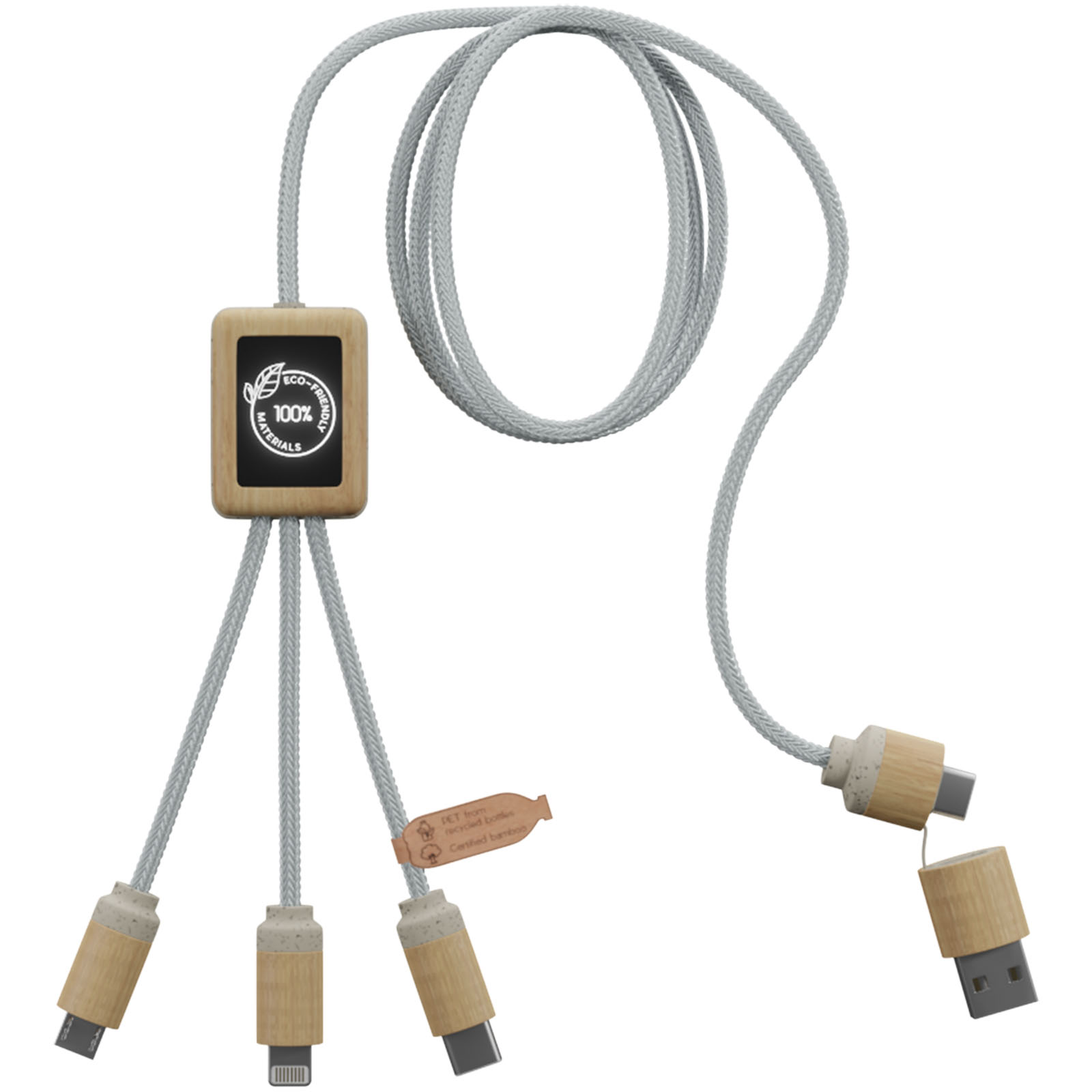 SCX. design C49 5-in-1 Ladekabel mit Leuchtlogo