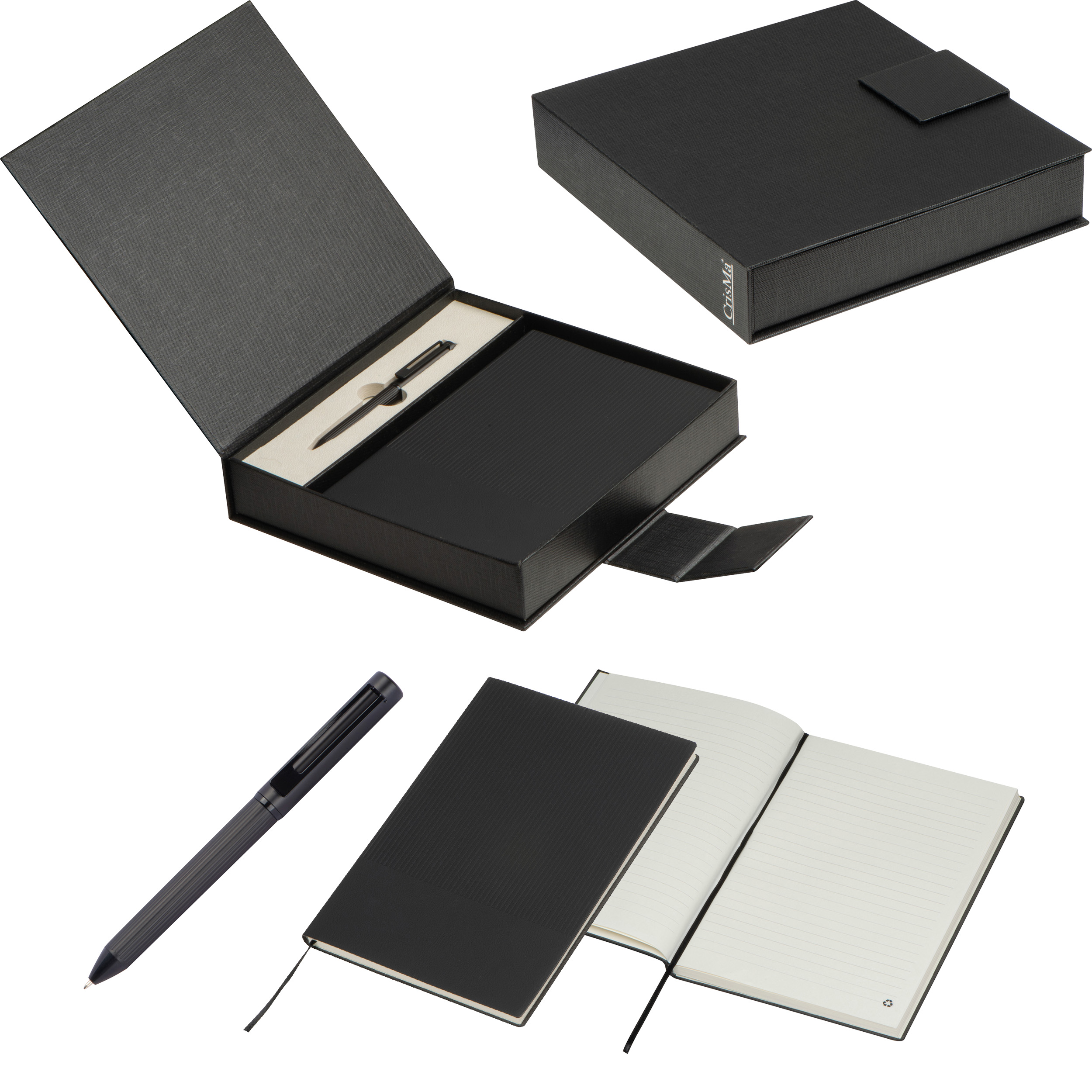 Set aus Notizbuch und Kugelschreiber