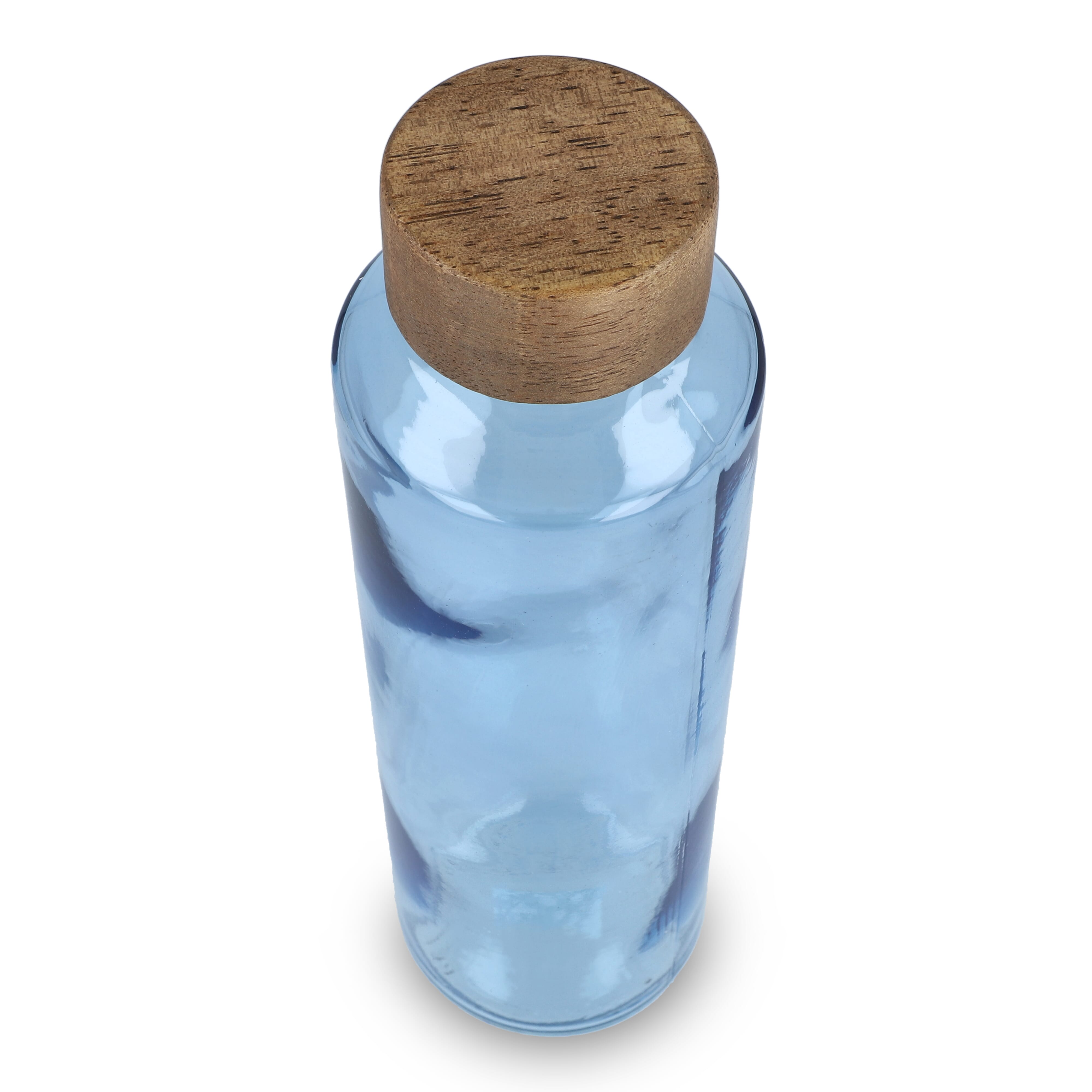 InSideOut Recycelte Glaswasserflasche ReuuZ mit Holzverschluss 650 ml