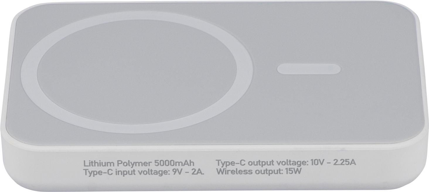 Powerbank mit kabellosem Ladegerät Miren | Recycelt | 5.000 mAh | MagSafe-kompatibel
