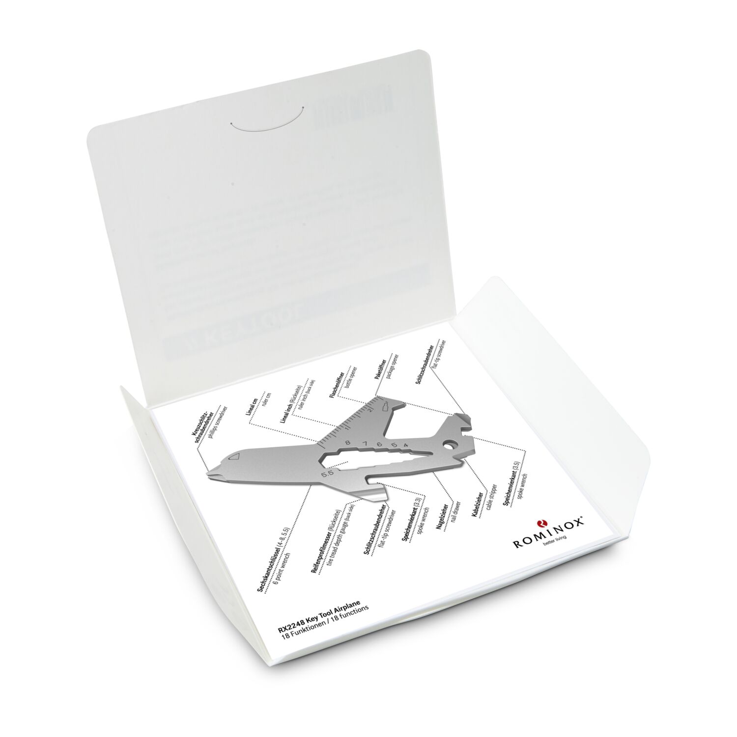 ROMINOX® Key Tool // Airplane - 19 functions (Flugzeug)