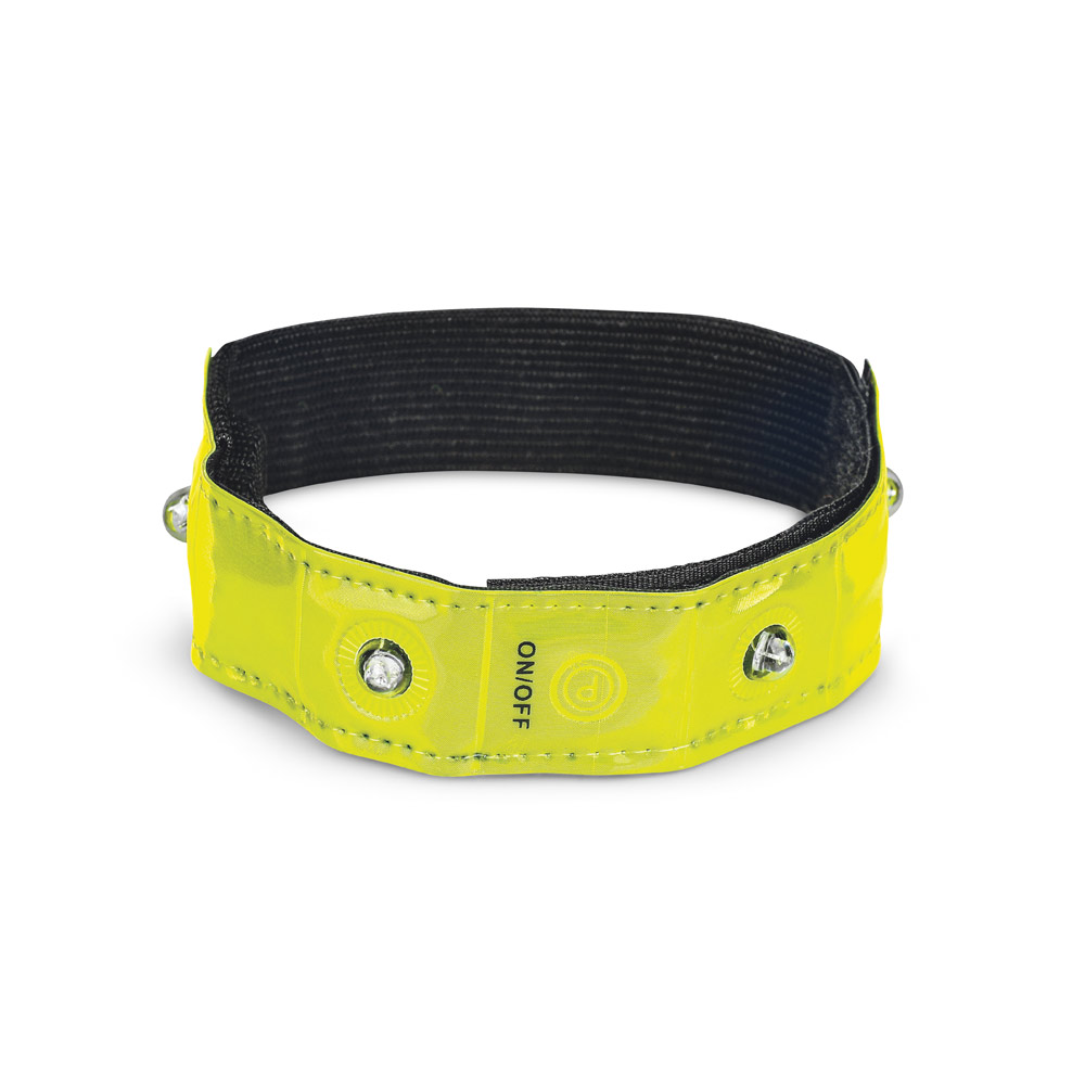 VISIBLE Armband, reflektierend mit 4 roten LEDs
