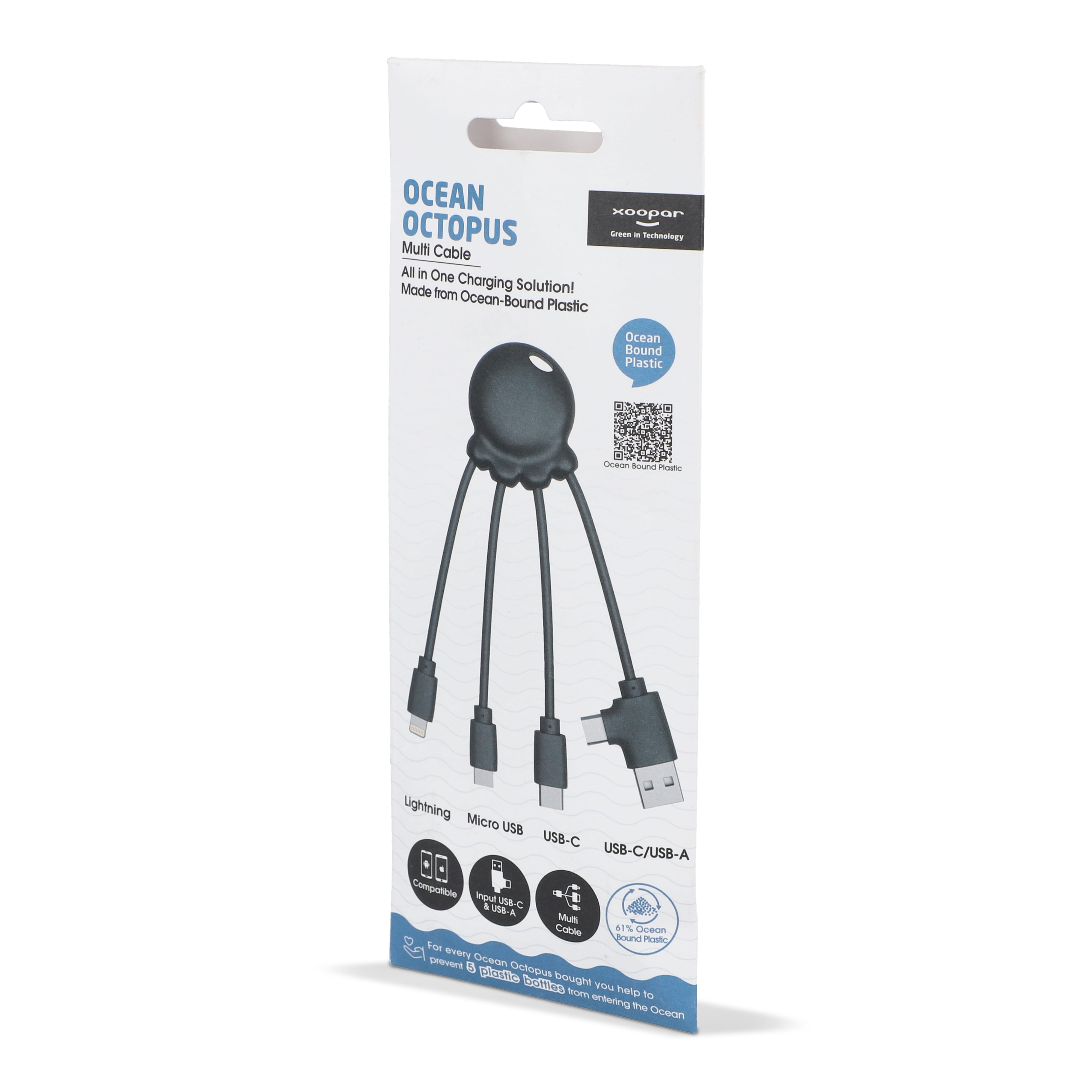 Xoopar Eco Octopus Ladekabel Ocean Bound Plastic als Kundenpräsent mit ...