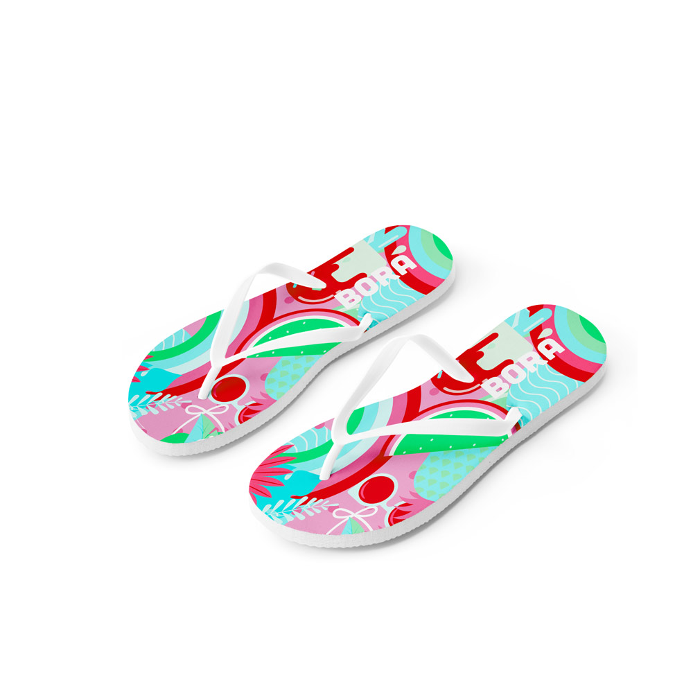 BALI L / XL Zehensandalen mit vollständig veredelbaren Sublimationssohlen