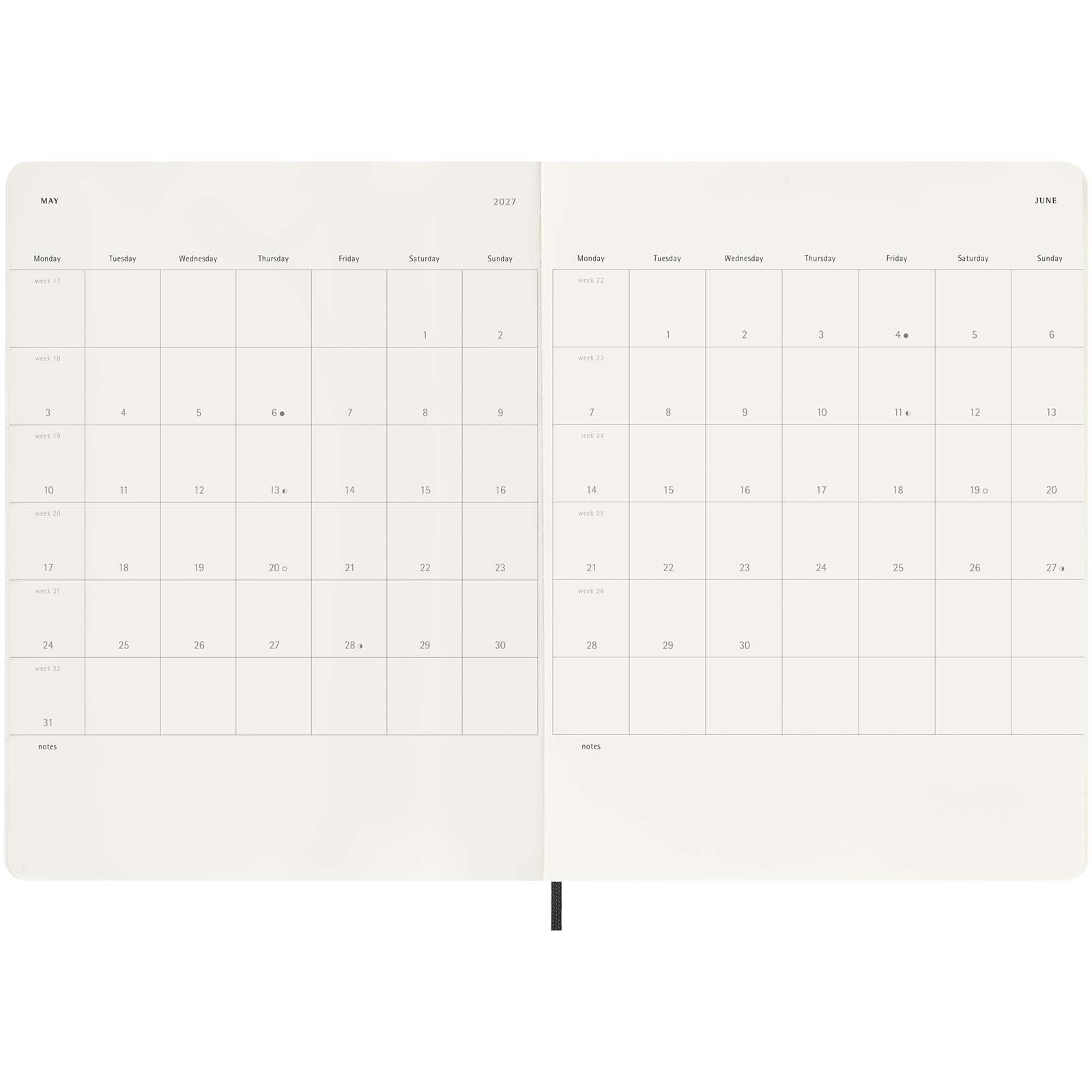 Moleskine Softcover 12 Monate Wochenkalender XL