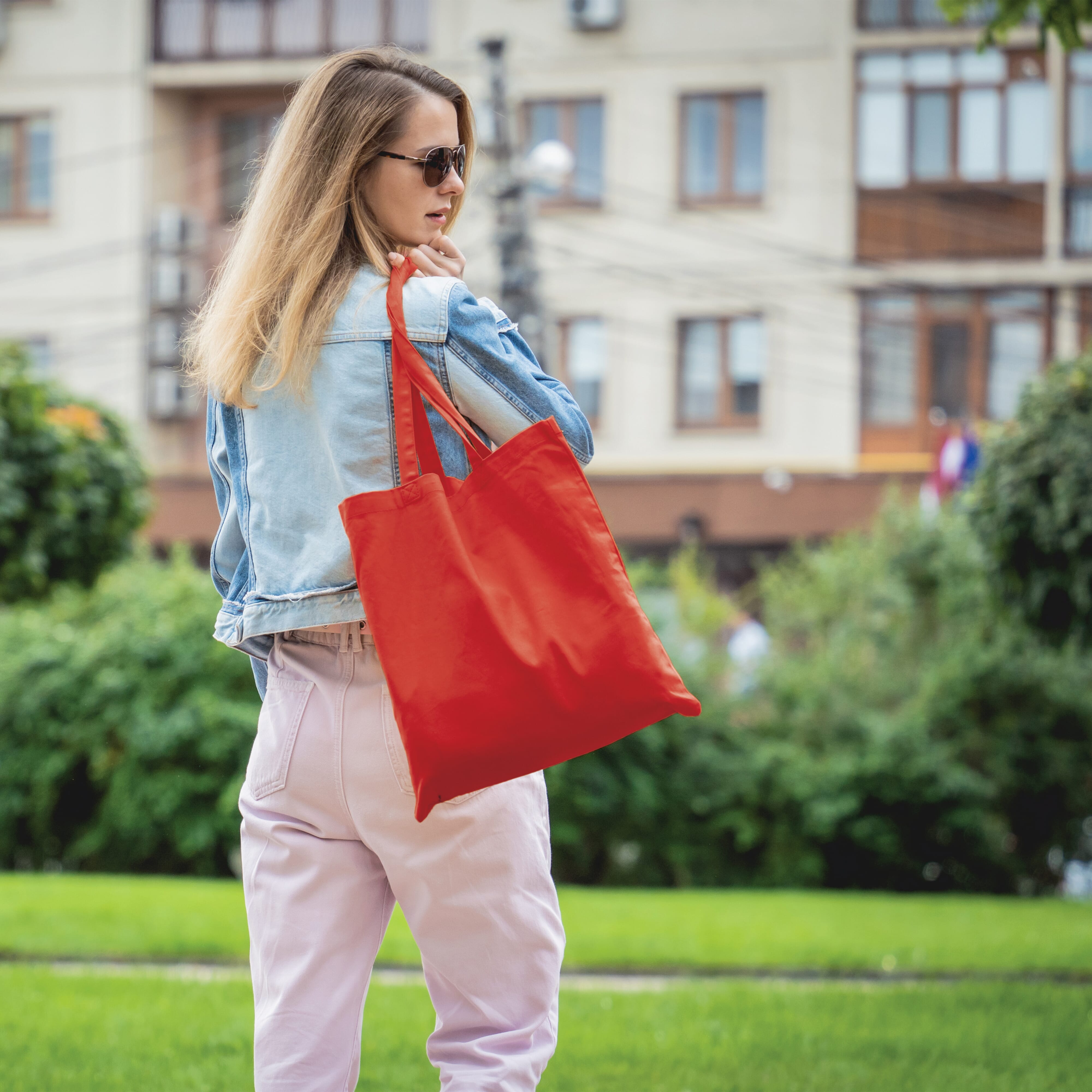 Umhängetasche Baumwolle OEKO-TEX® 140g / m² 38 x 42cm