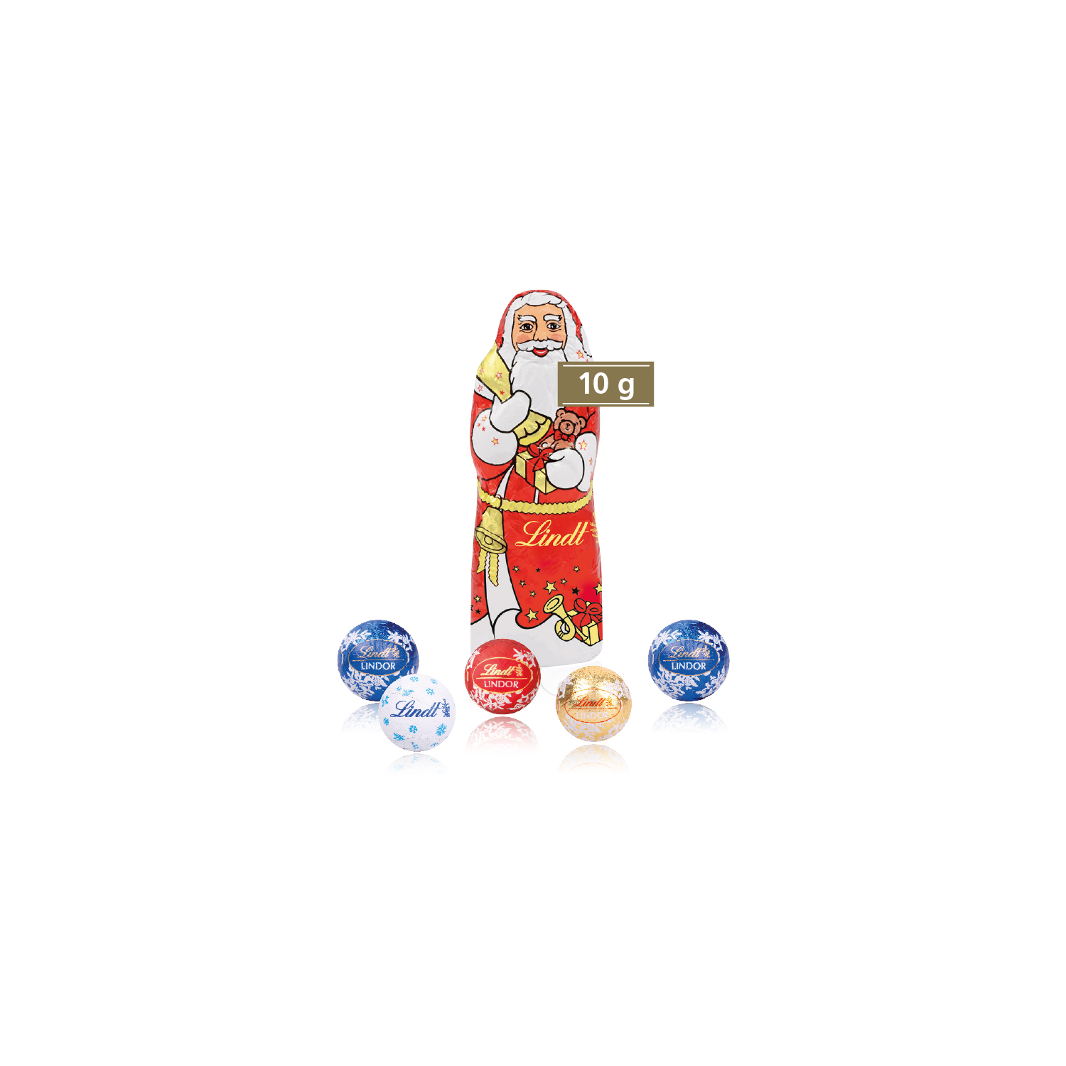 Präsent Tannenbaum mit Lindt Minis und Nikolaus