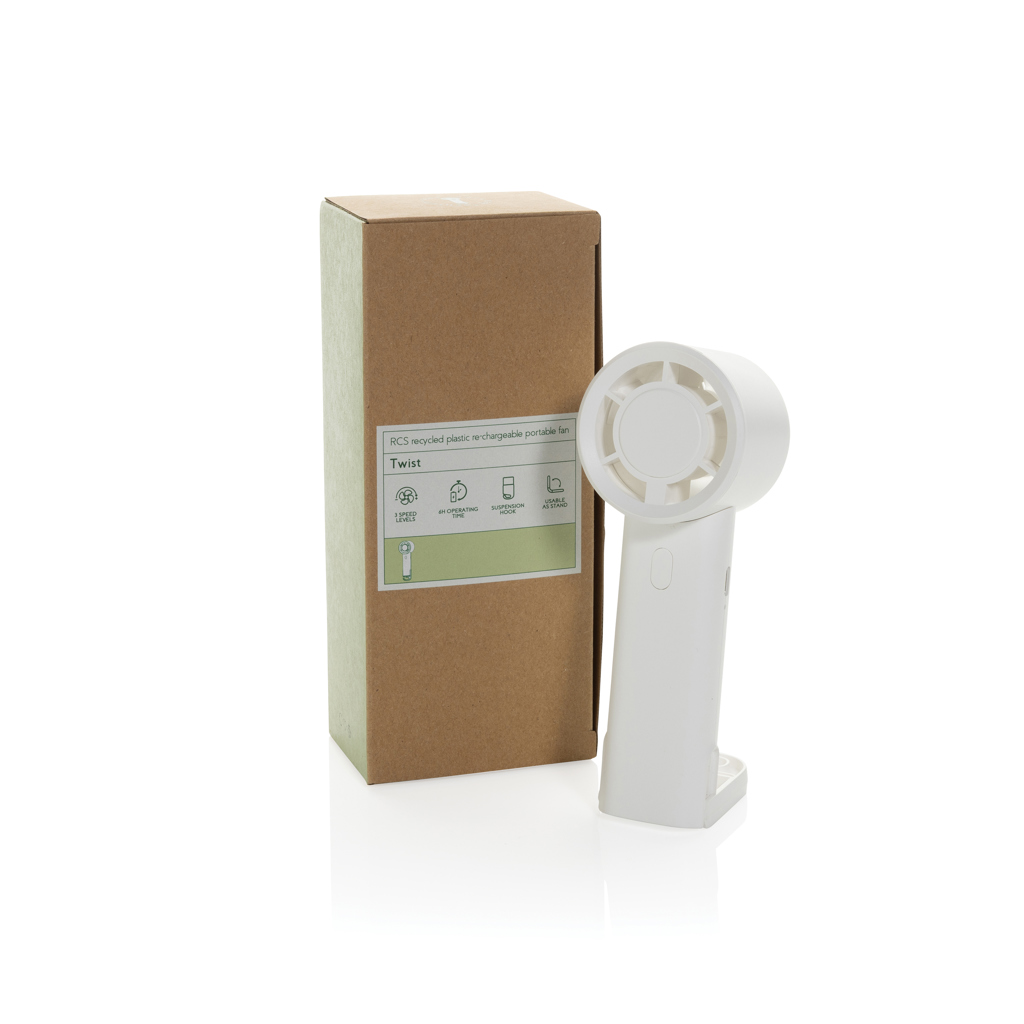Twist wiederaufladbarer tragbarer Ventilator aus RCS rABS