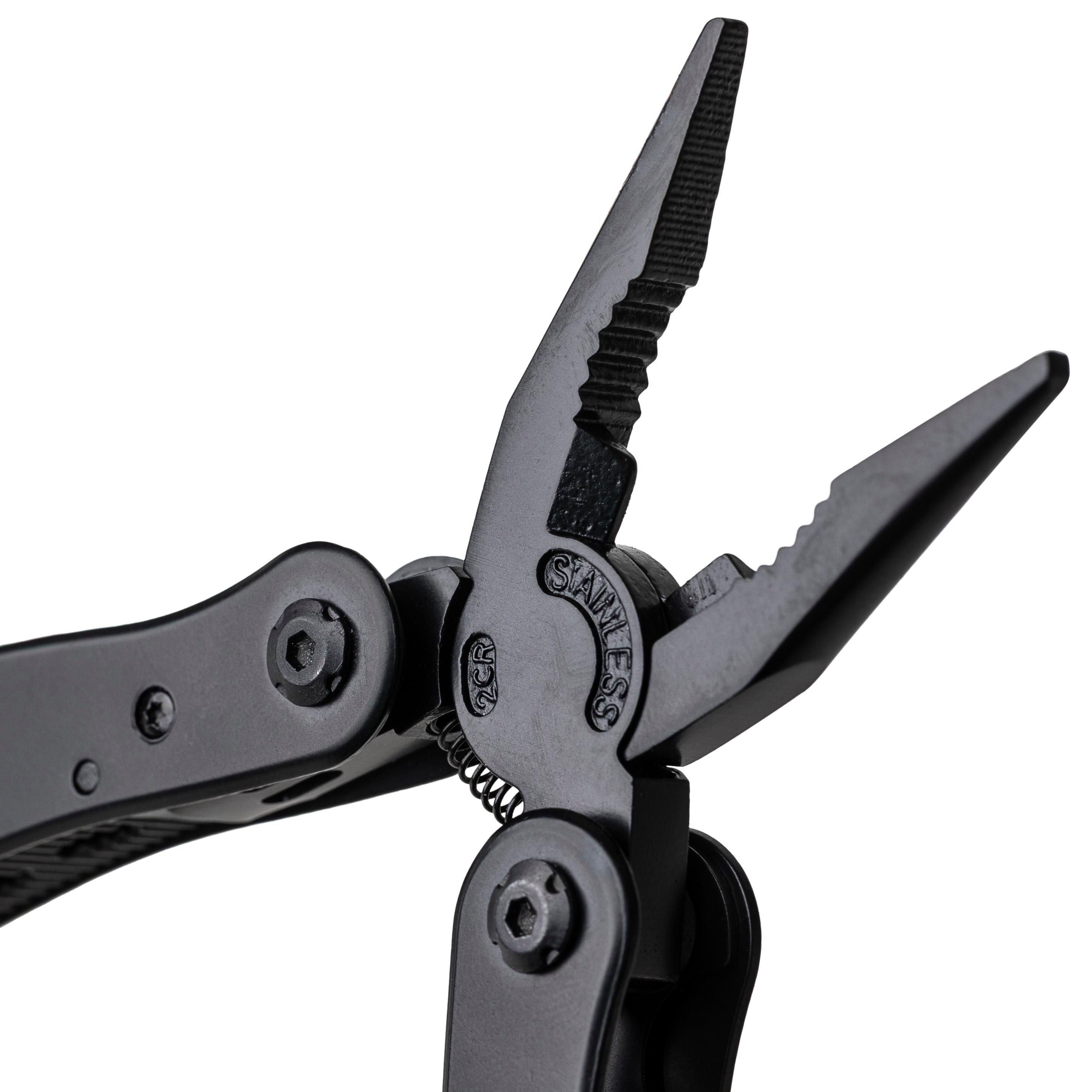 Schwarzes Aluminium-Multitool Ariane