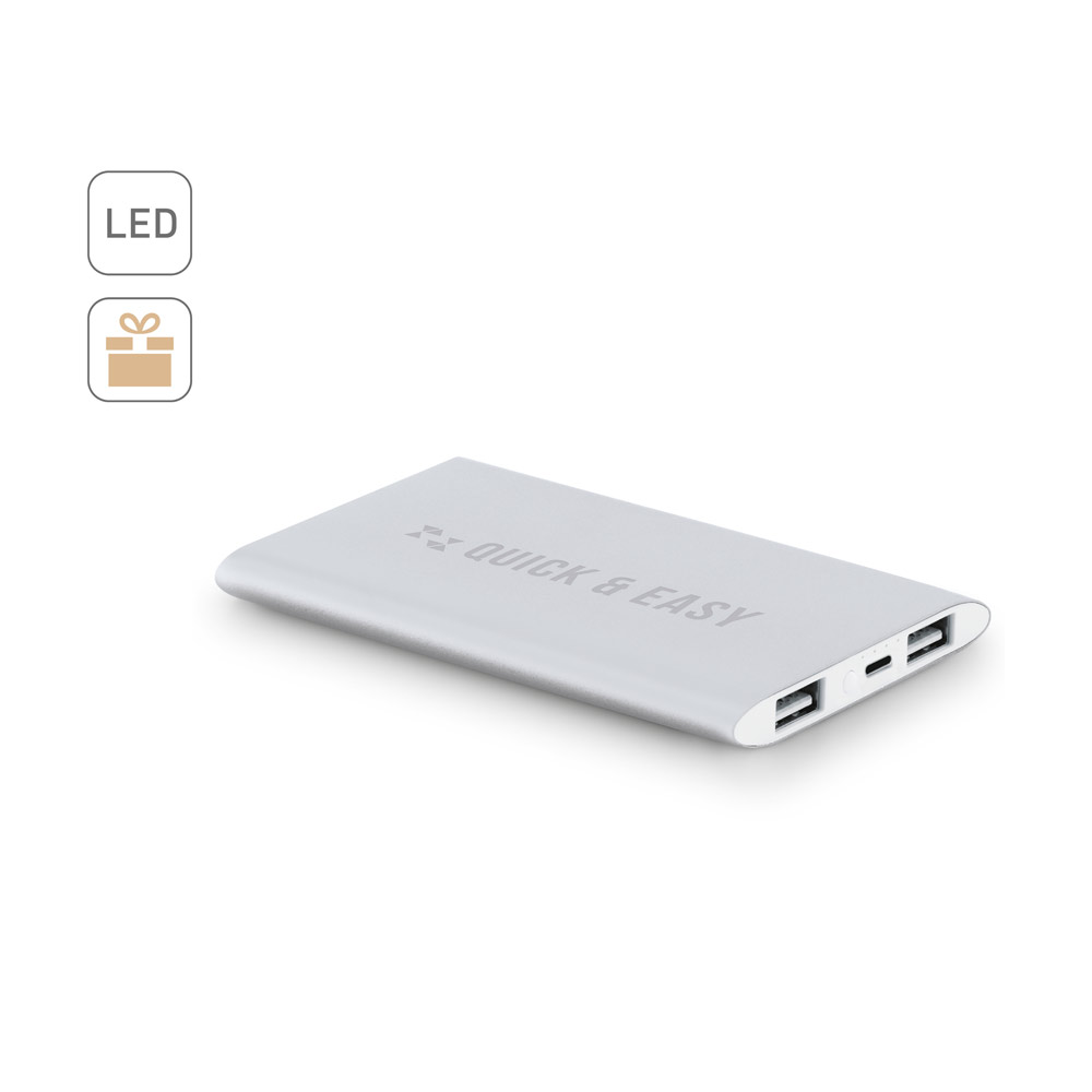 NOBEL Powerbank 7.200 mAh aus Recyceltes Aluminium (100 % rAL)