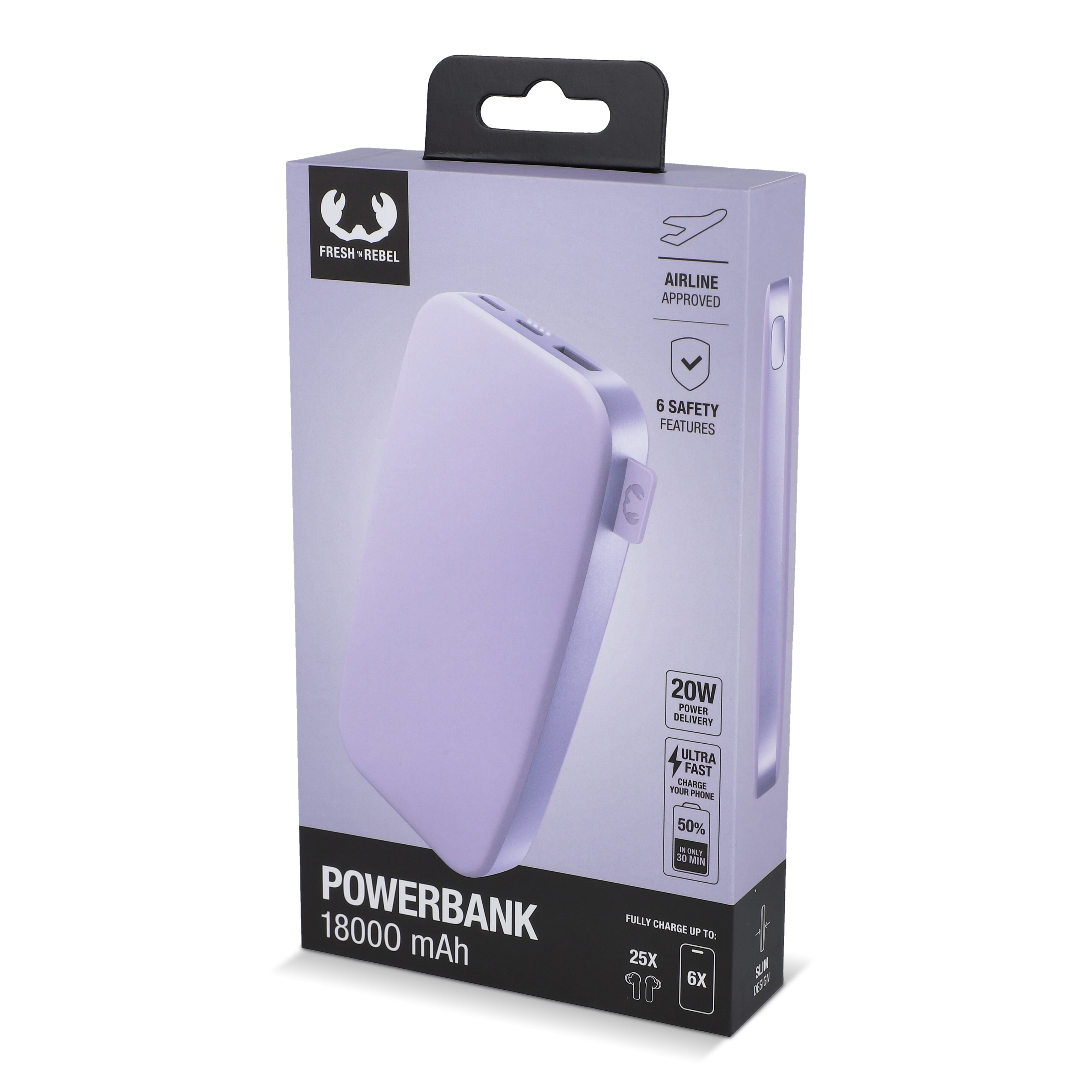 Fresh 'n Rebel Powerbank 18000mAh USB-C Fast Charging 20W