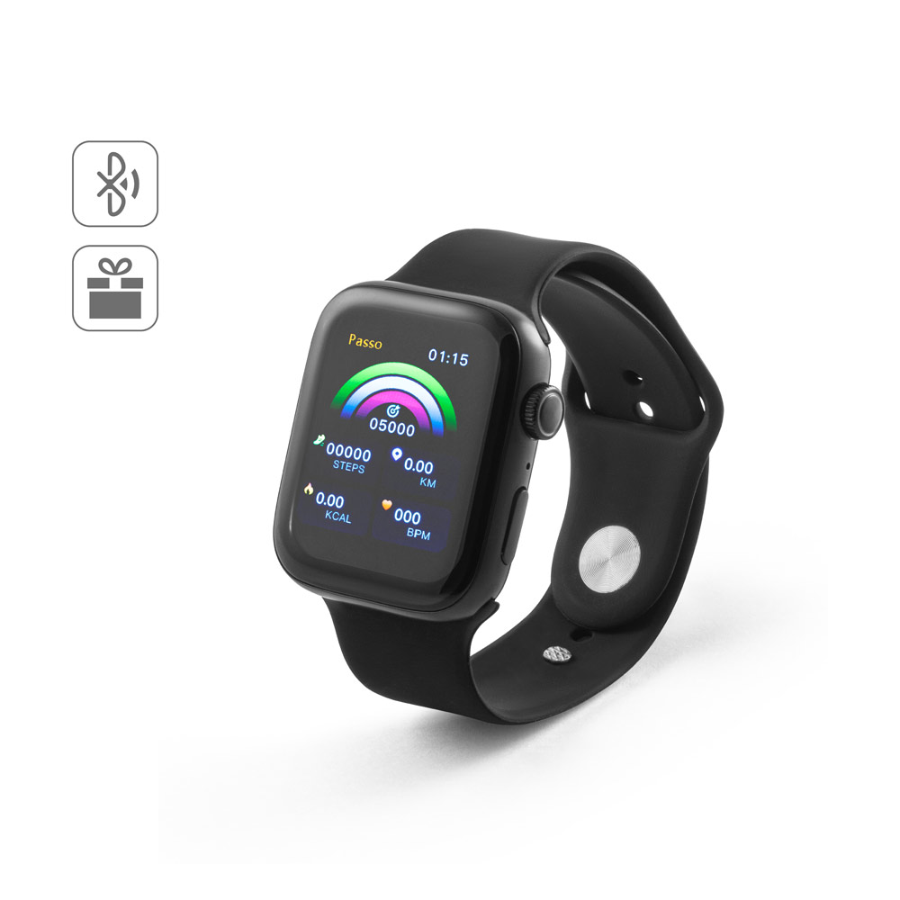 WILES Smartwatch mit 1,85"-Bildschirm, IPX4, 3 Tage Akkulaufzeit und Silikonarmband