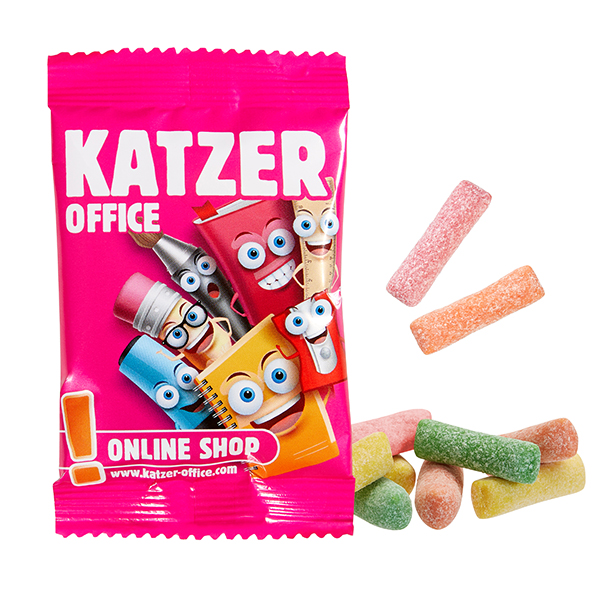 Mini HITSCHIES Kaubonbons Sauer Mix im konventionellen Tütchen Mini HITSCHIES Kaubonbons Sauer Mix im konventionellen Tütchen
