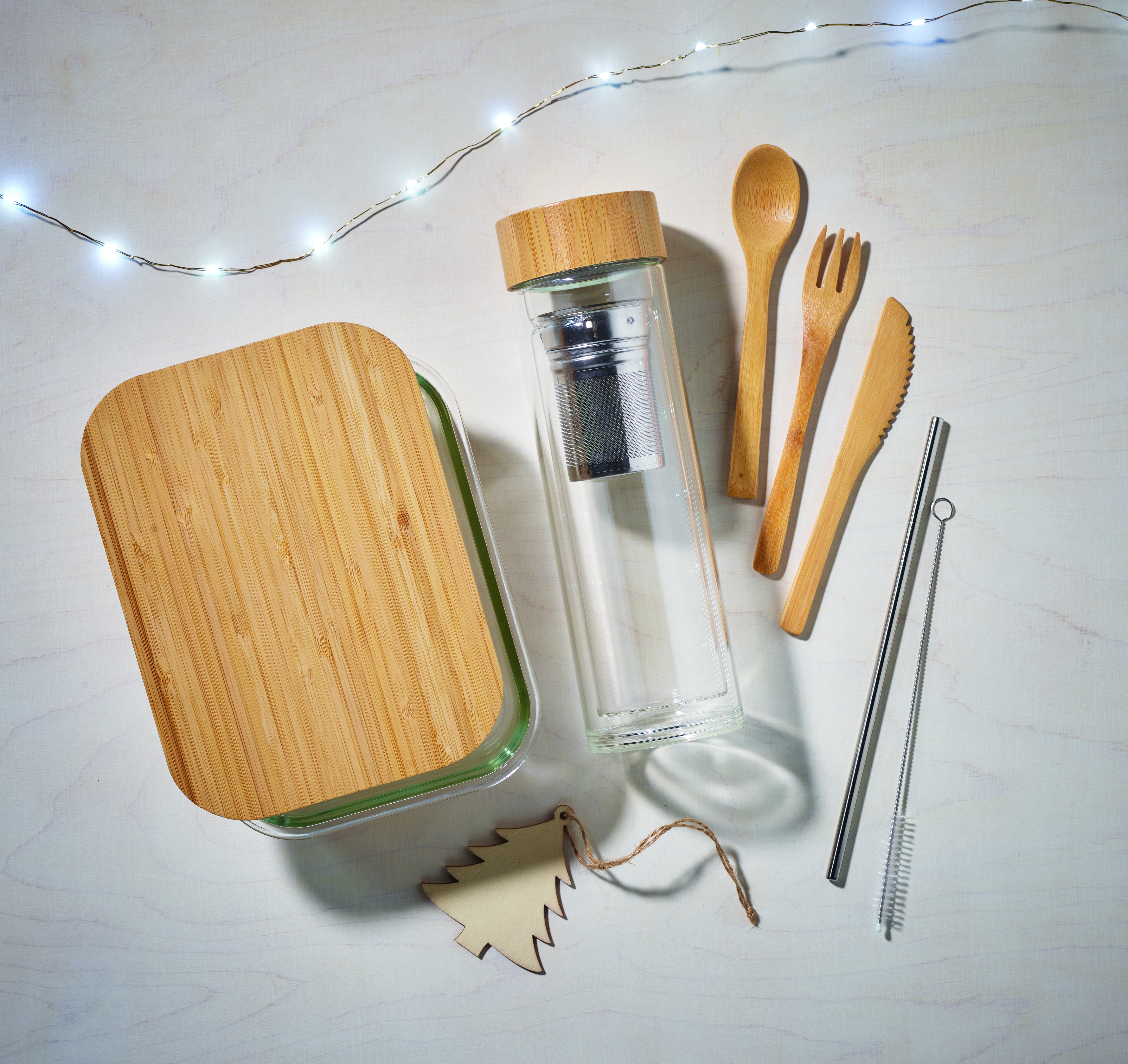 Lunchbox Glas mit Bambus TUNDRA LUNCHBOX