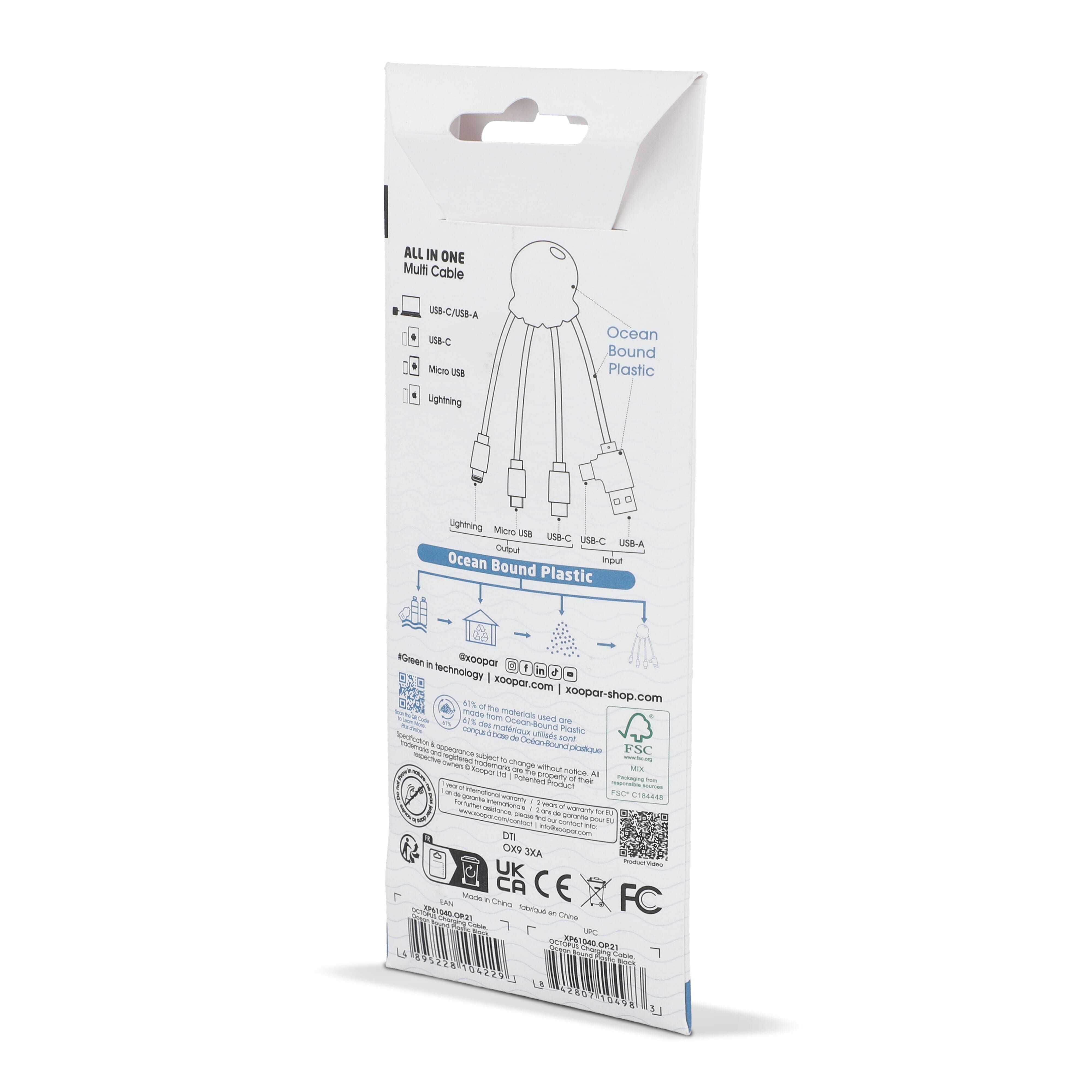 Xoopar Eco Octopus Ladekabel Ocean Bound Plastic als Kundenpräsent mit ...