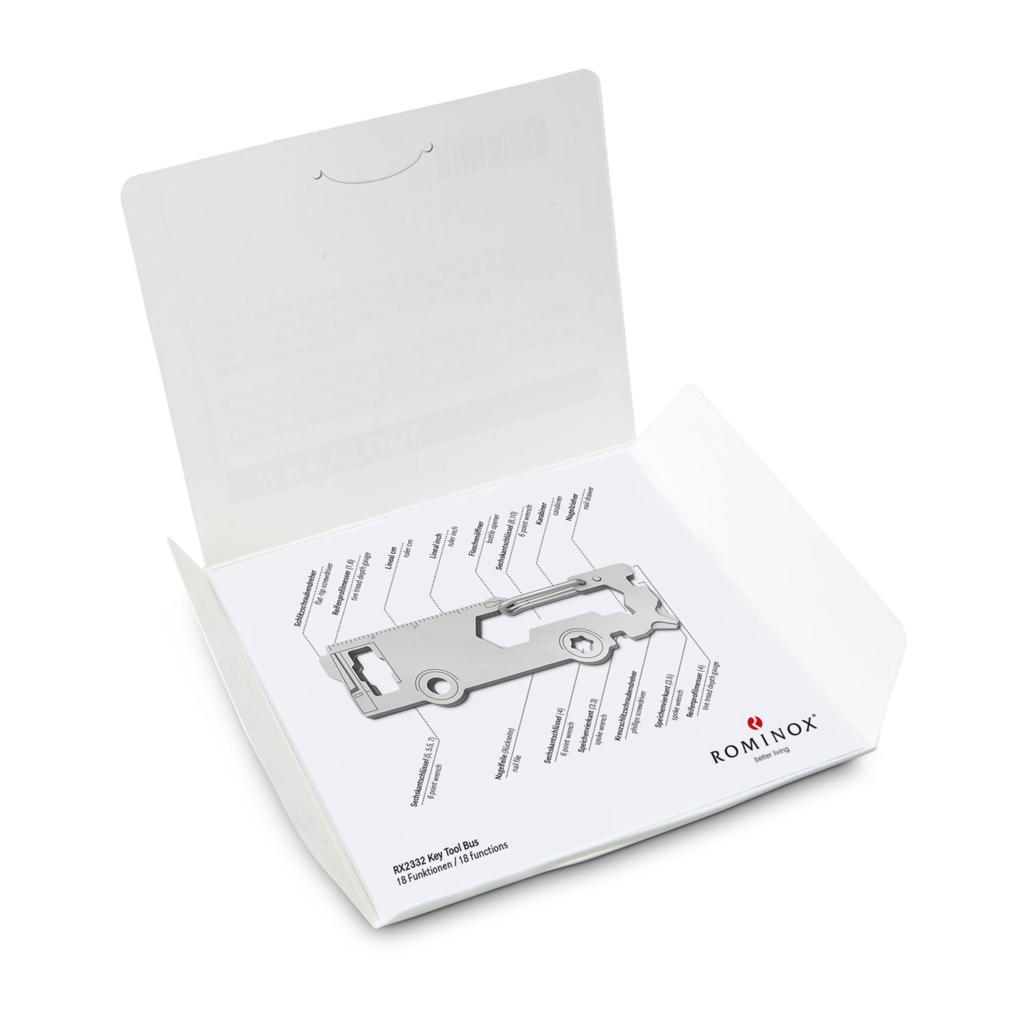 ROMINOX® Key Tool // Bus - 18 Funktionen