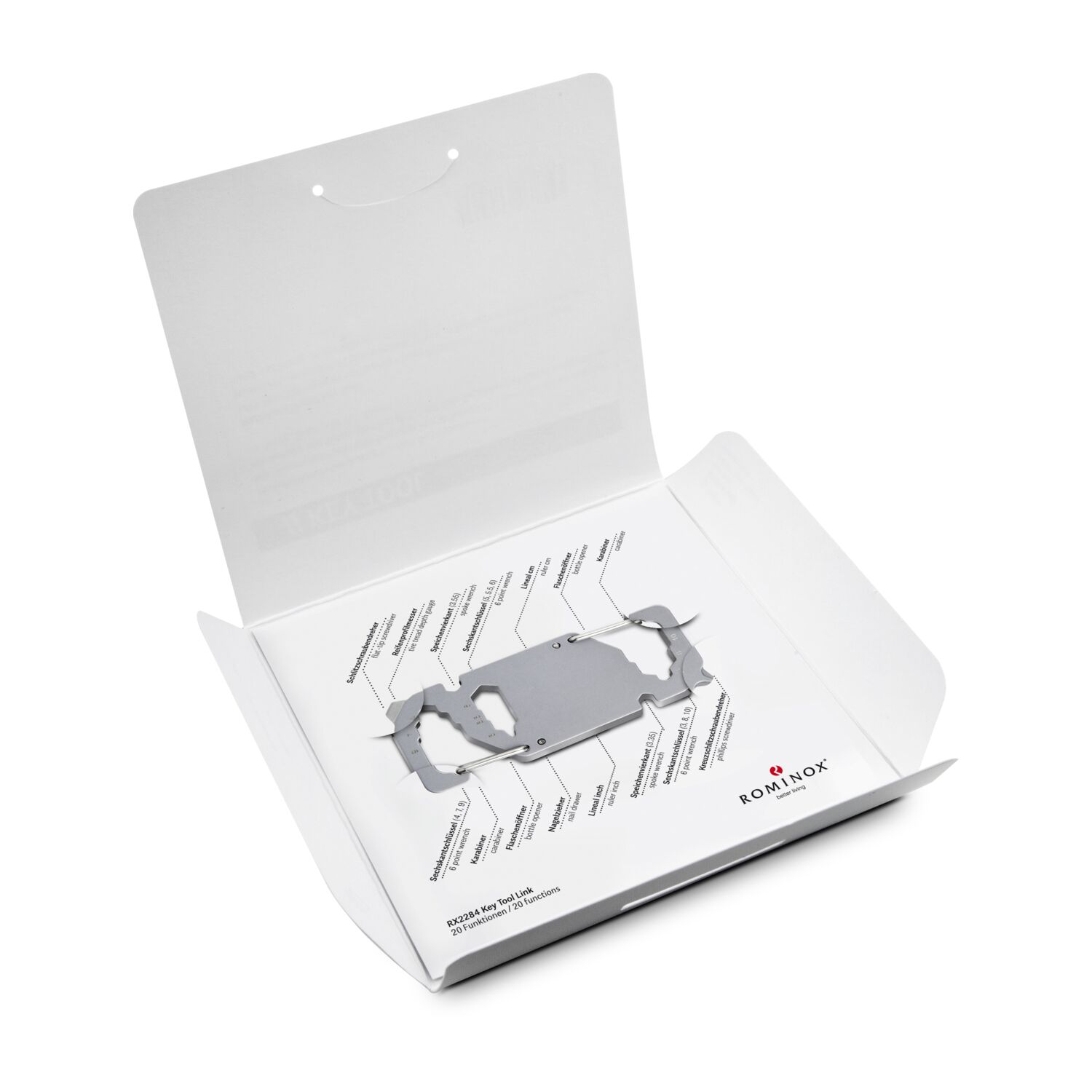 Geschenkartikel: ROMINOX® Key Tool Link (20 Funktionen) im Motiv-Mäppchen Frohe Weihnachten