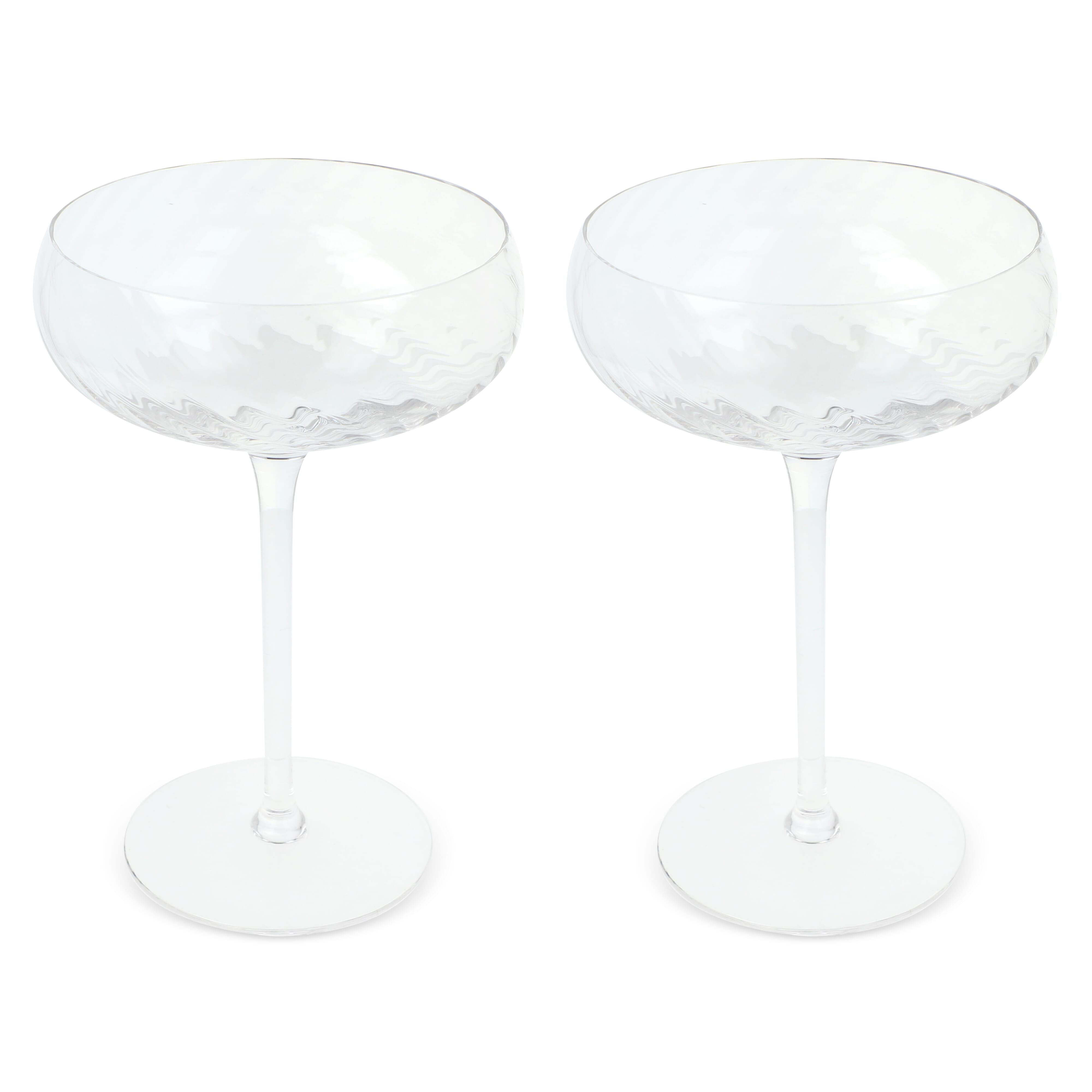 Byon Opacity 2er-Set Sektgläser mit stilvollem Glasmuster 300ml