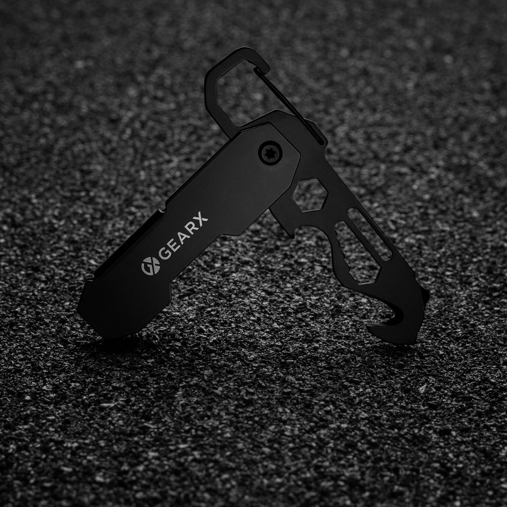 Gear X faltbares EDC-Werkzeug mit Karabinerhaken