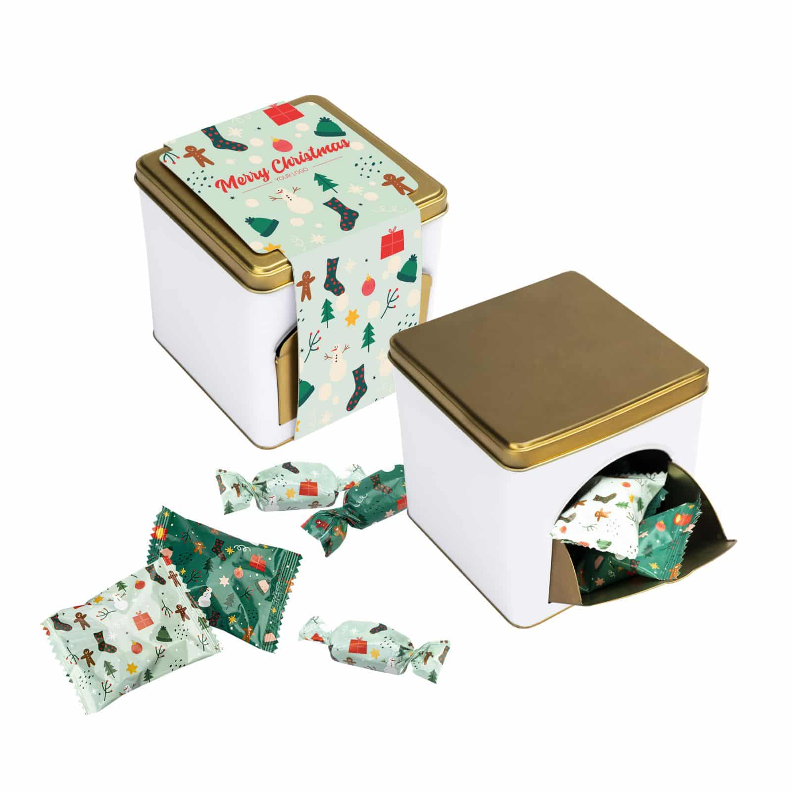 WerbesüßIgkeiten in Metallbox