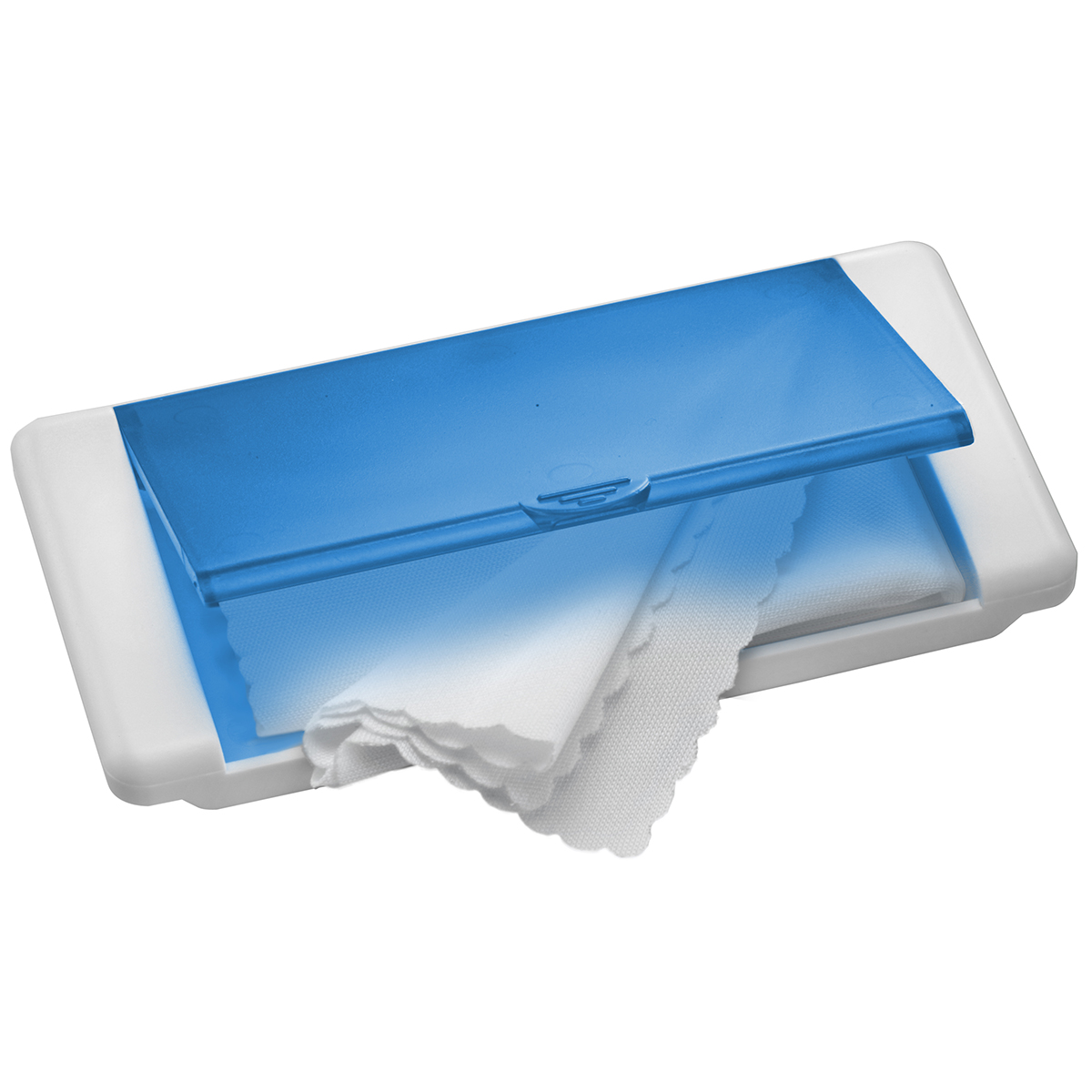 weiß, blau-transparent