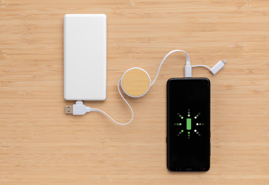 Ontario ausziehb. 4-in-1 Kabel aus RCS recyceltem Kunststoff