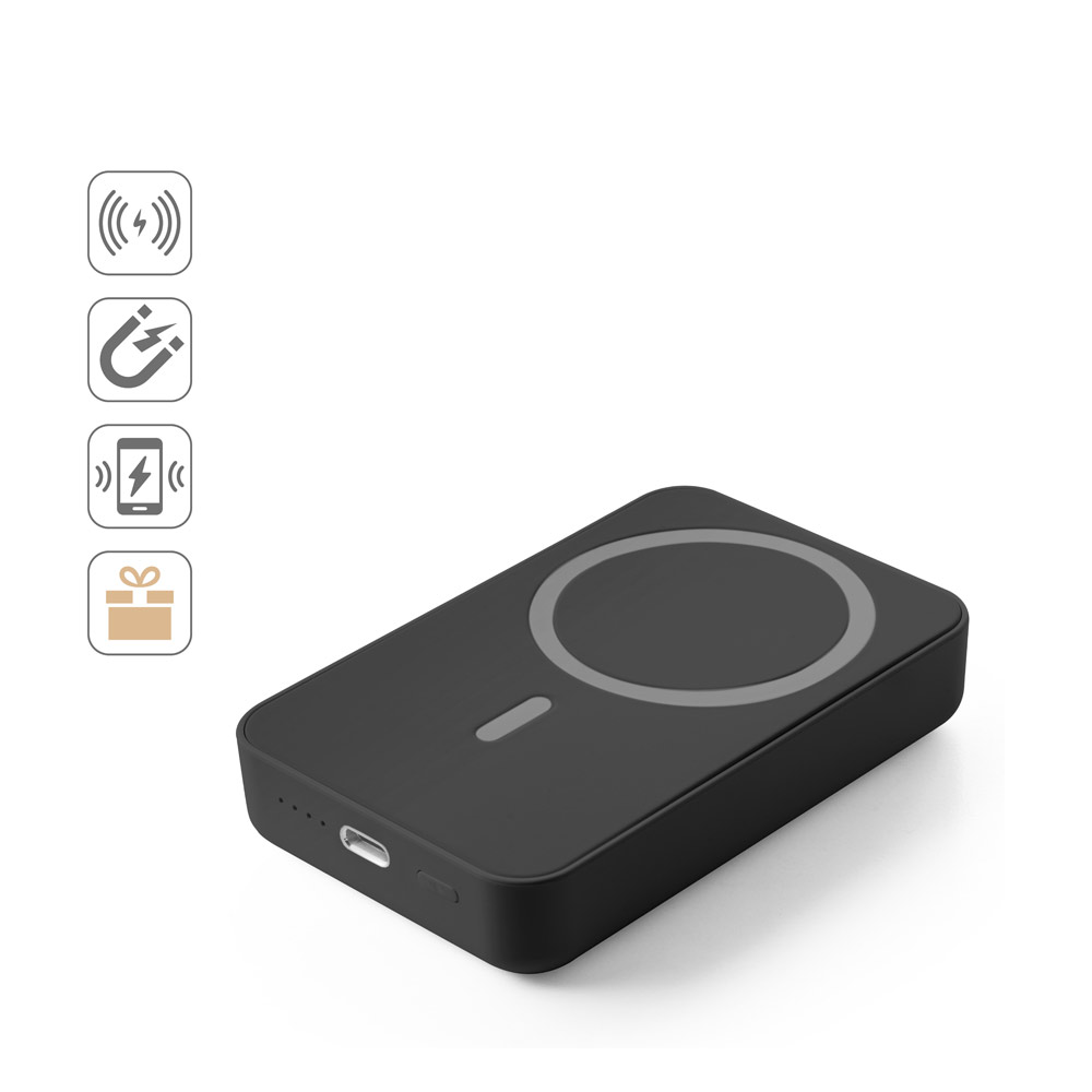 AMPERE 10 Magnetische Powerbank mit 10.000 mAh und superschnellem kabellosem Ladegerät (15 W) aus Recyceltes ABS (100% rABS)