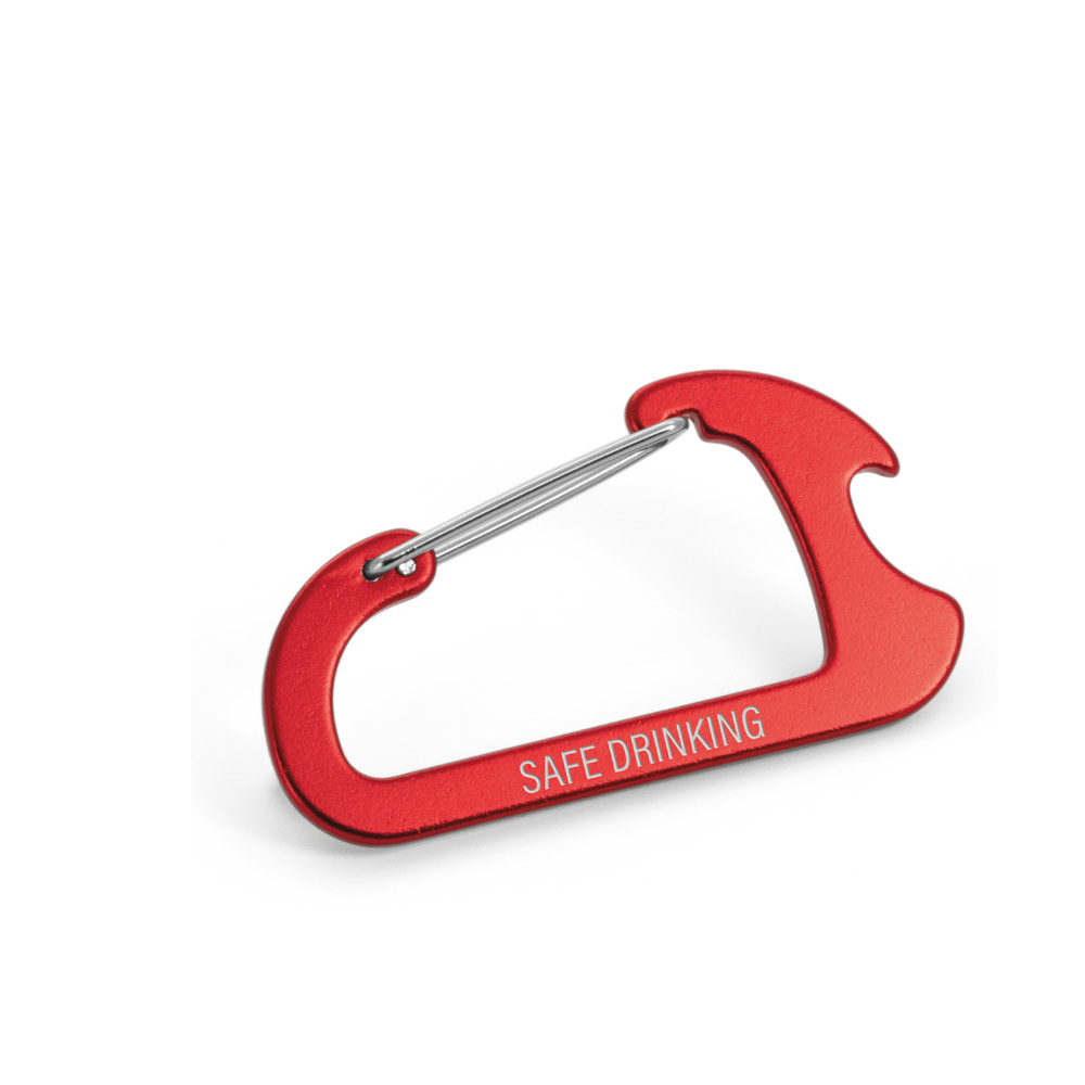 CLOSE Karabiner aus Aluminium mi Kapselöffner