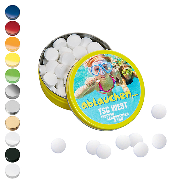 XS-Taschendose mit Stevia*-Pfefferminzpastillen, 18g XS-Taschendose mit Stevia*-Pfefferminzpastillen, 18g