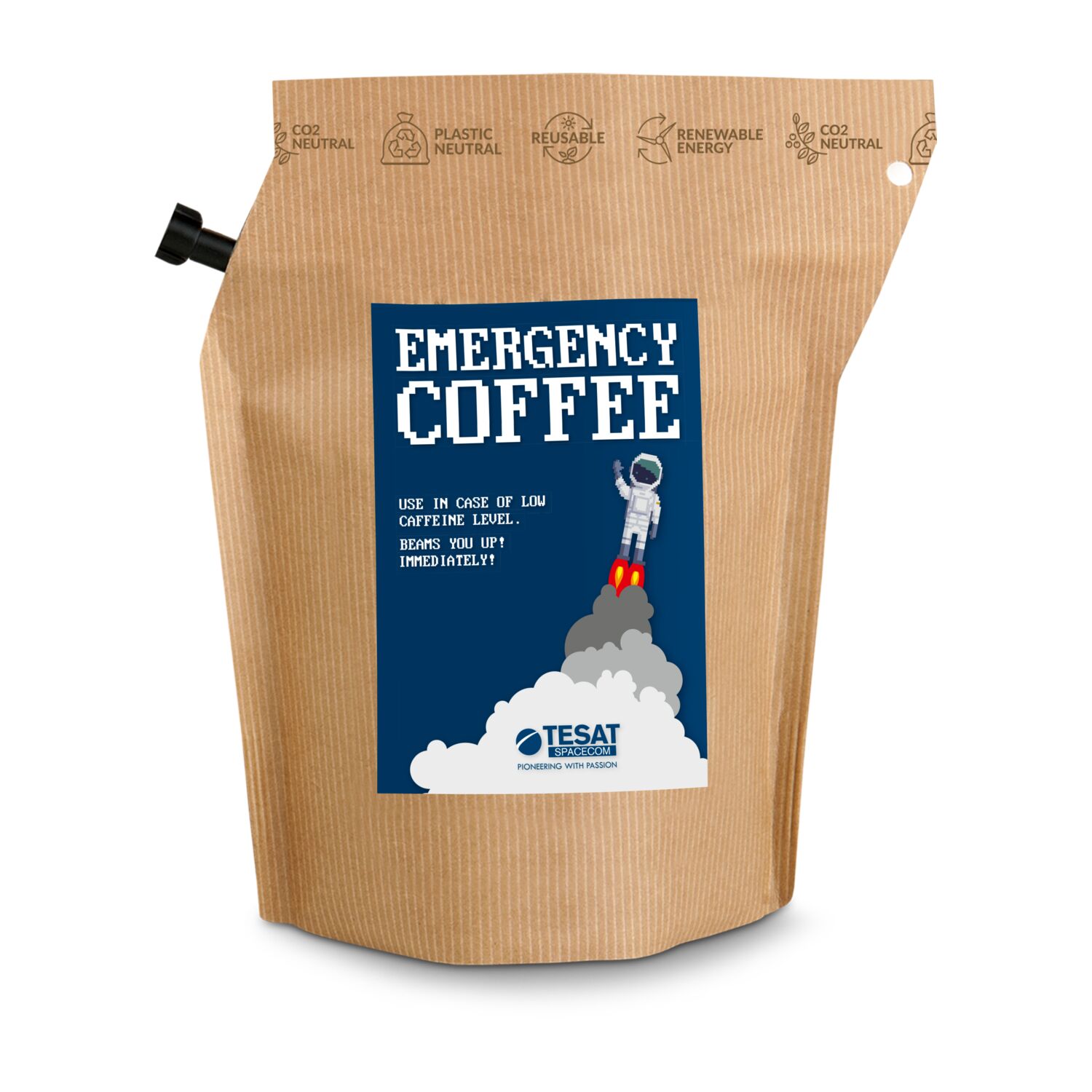 Geschenkartikel / Präsentartikel: Fußball Team Deutschland Wachmacher, wiederverwendbarer Brühbeutel mit Fairtrade Kaffee