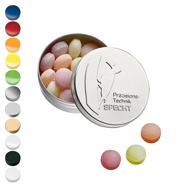 XS-Prägedose mit XS-Kalfany-Fruchtbonbons, 16g XS-Prägedose mit XS-Kalfany-Fruchtbonbons, 16g