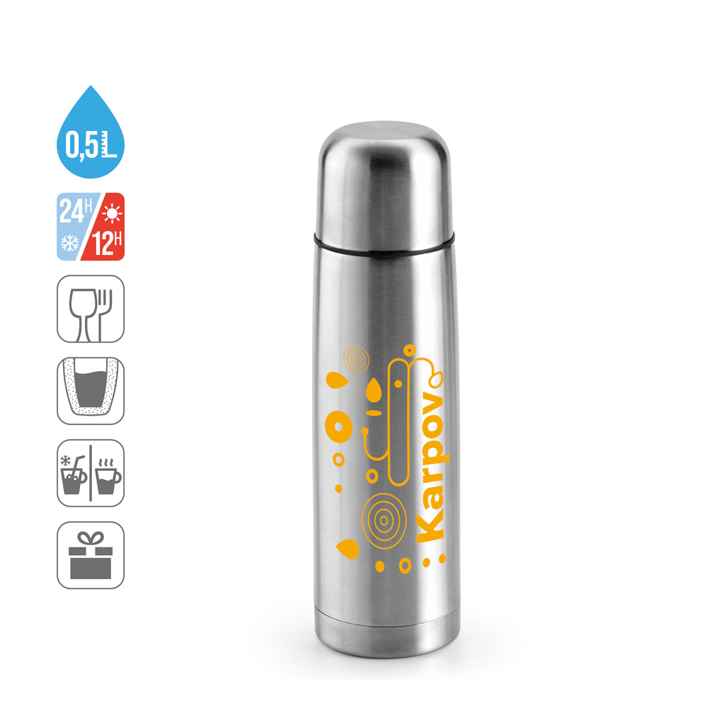 KARPOV 500-ml-Thermosflasche aus rostfreiem Stahl