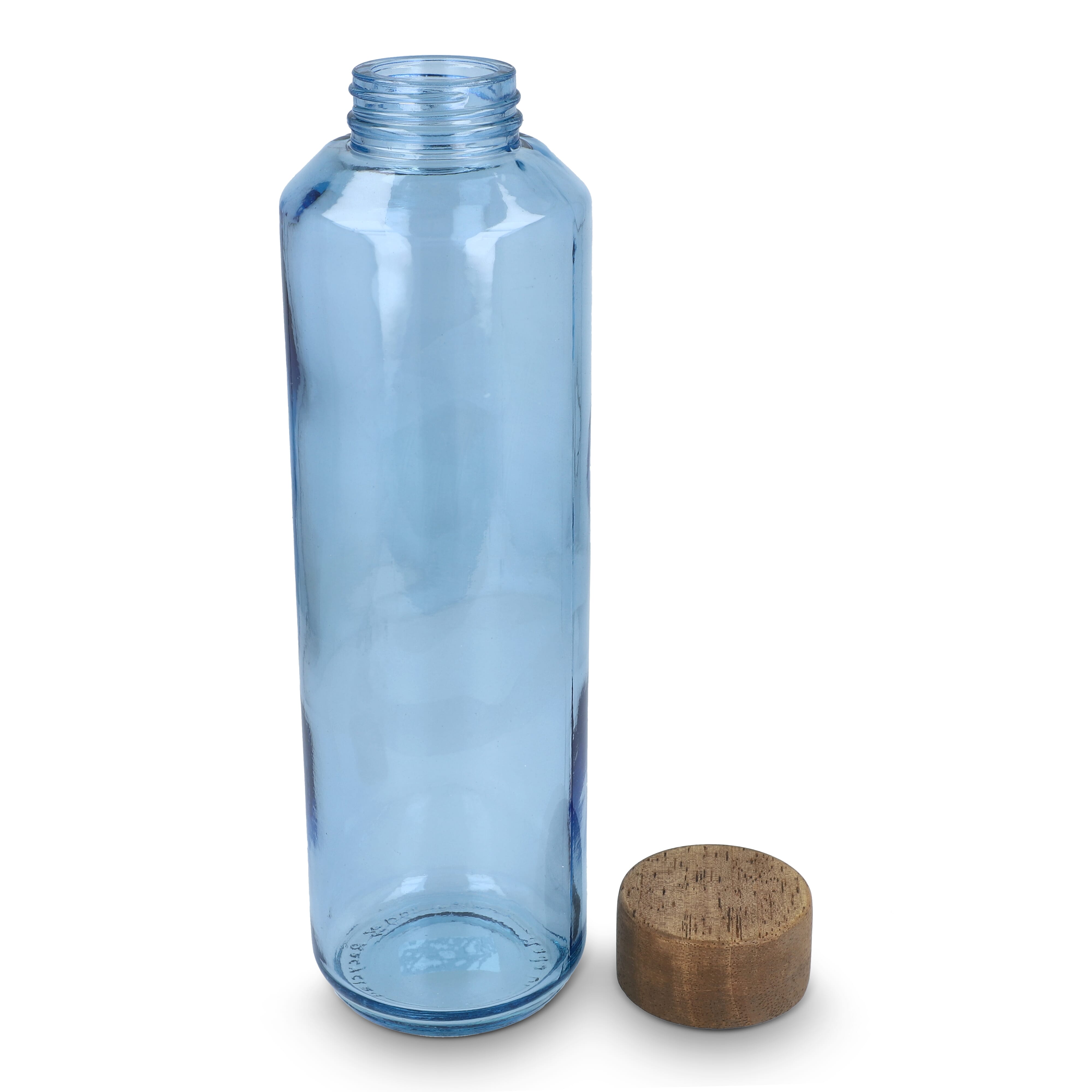 InSideOut Recycelte Glaswasserflasche ReuuZ mit Holzverschluss 650 ml