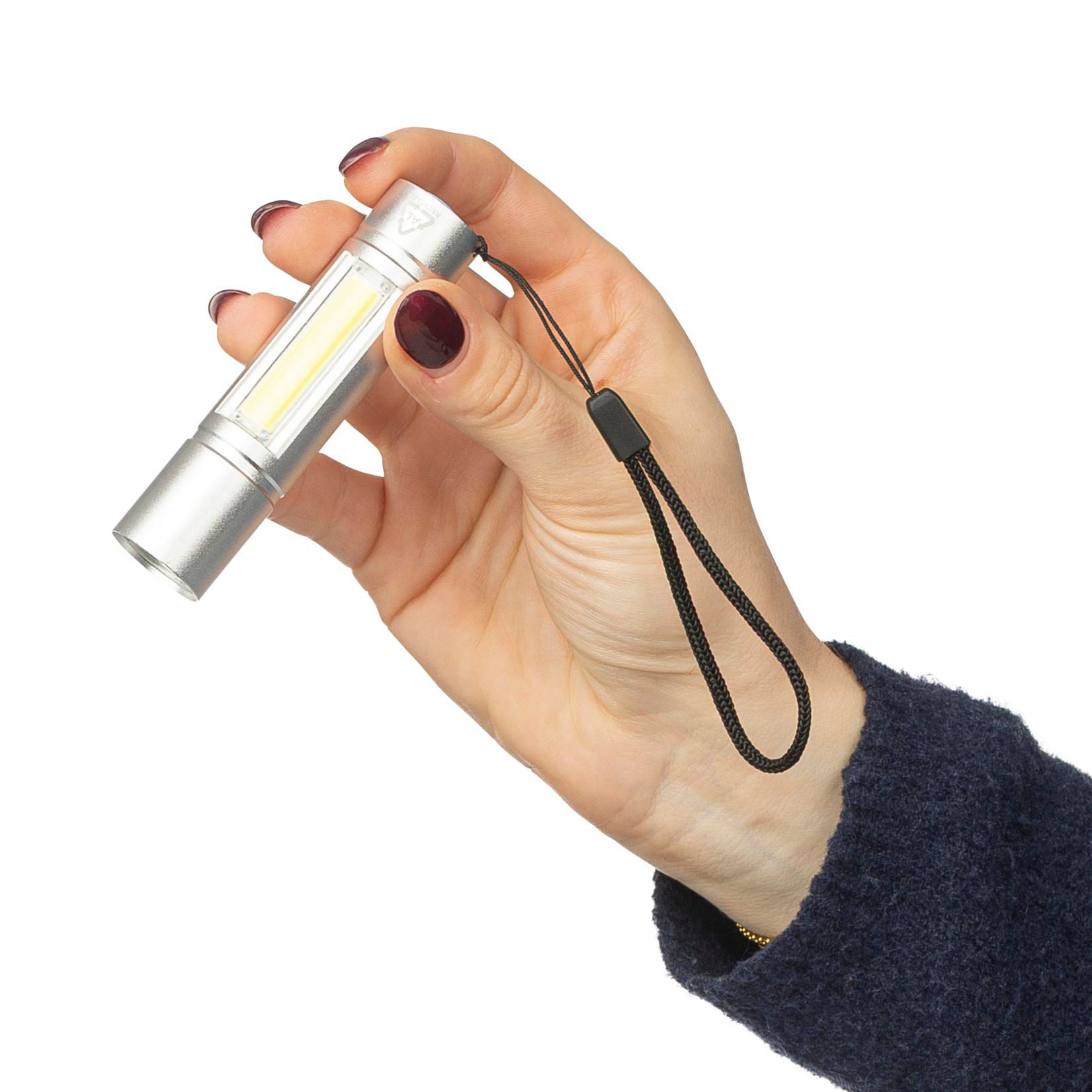 Taschenlampe aus recyceltem Aluminium COB Sami