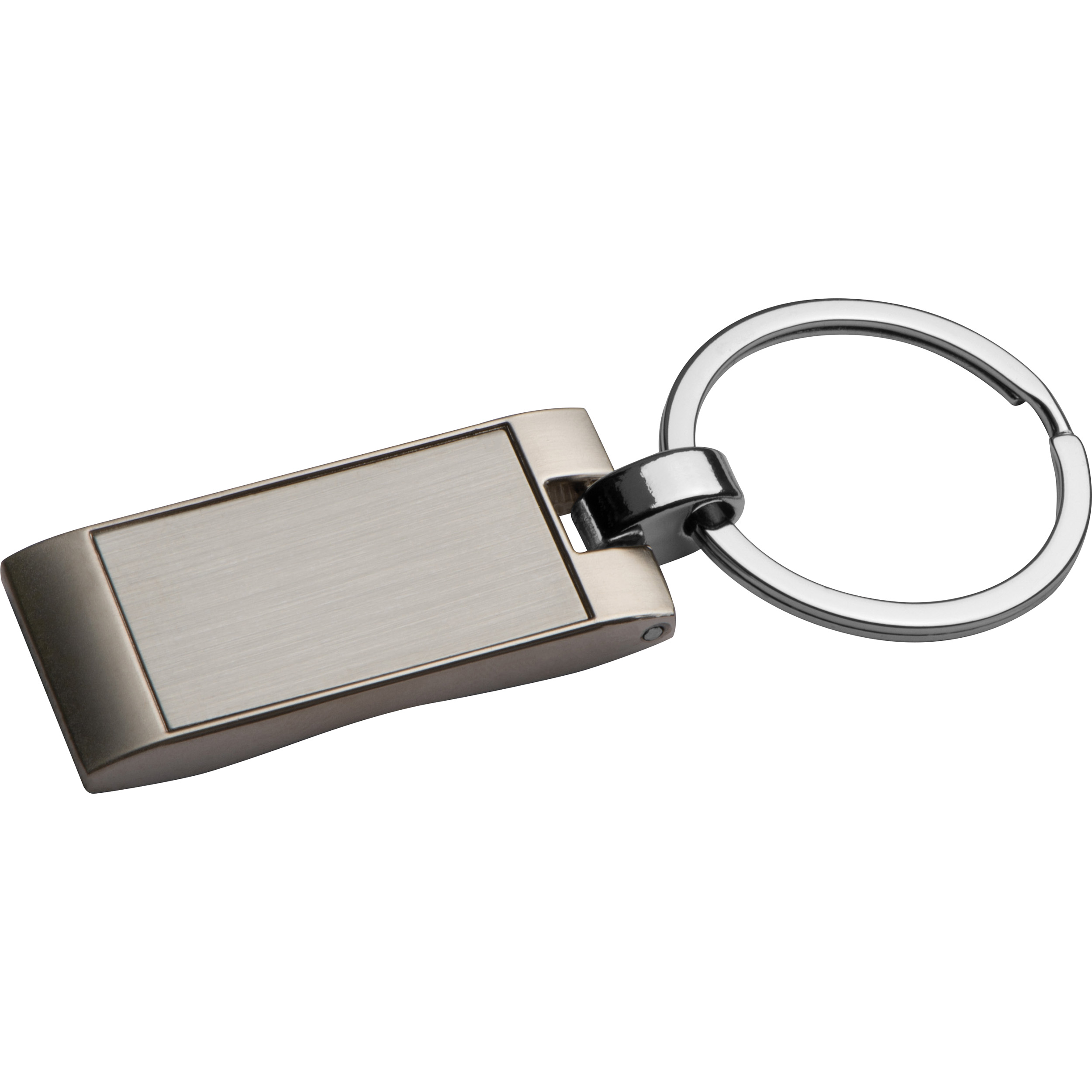 Metall Schlüsselanhänger, rechteckig mit gewellter Rückseite Metall Schlüsselanhänger, rechteckig mit gewellter Rückseite