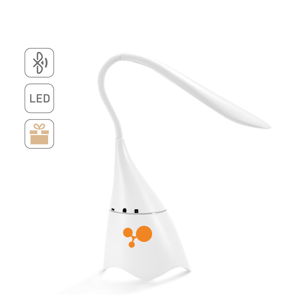 GRAHAME Tragbare Schreibtischlampe mit Lautsprecher und 5 Stunden Akkulaufzeit aus Recyceltes ABS (100% rABS)