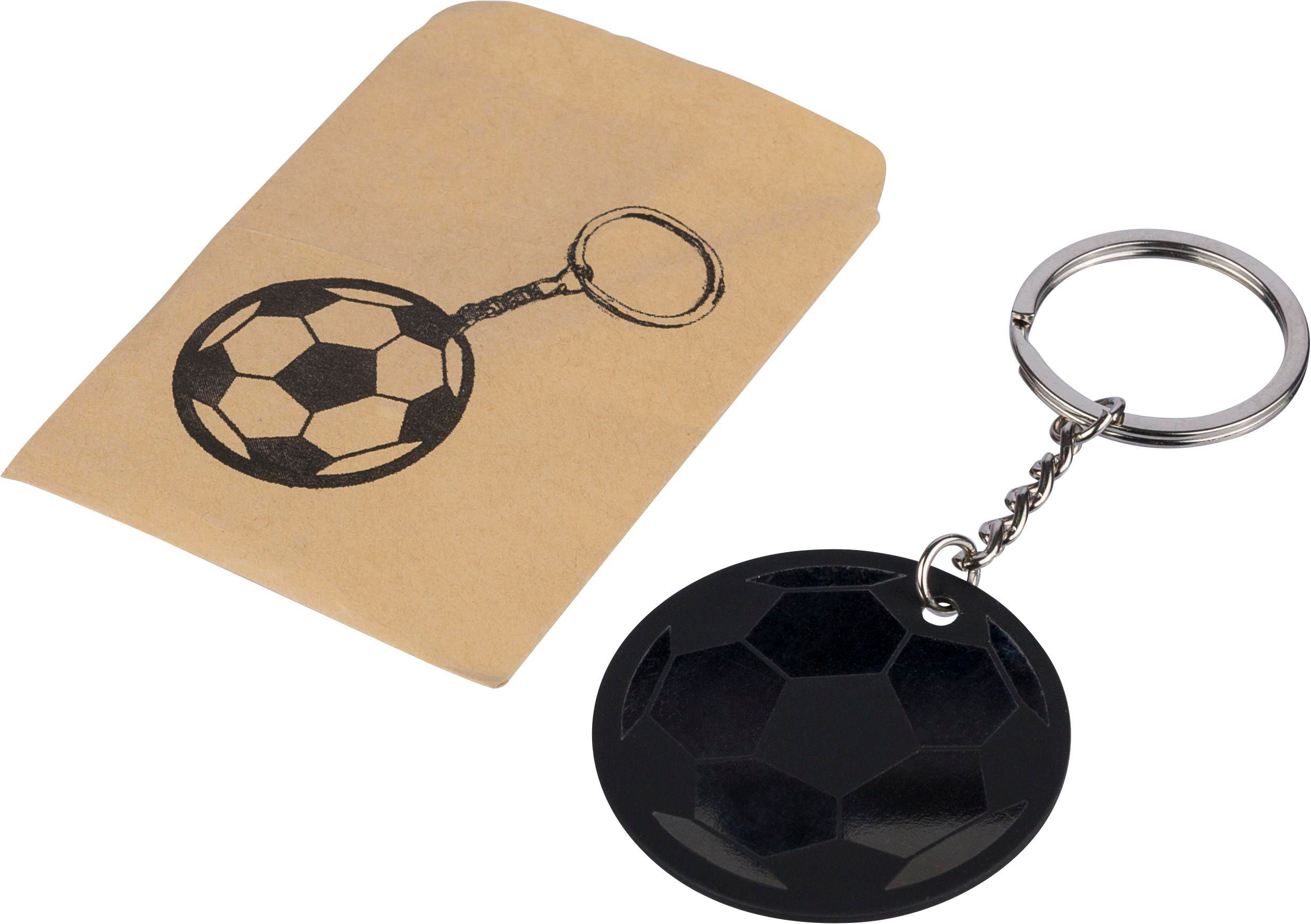 Schlüsselanhänger in Form eines Fußballs aus recyceltem Edelstahl von Ciro