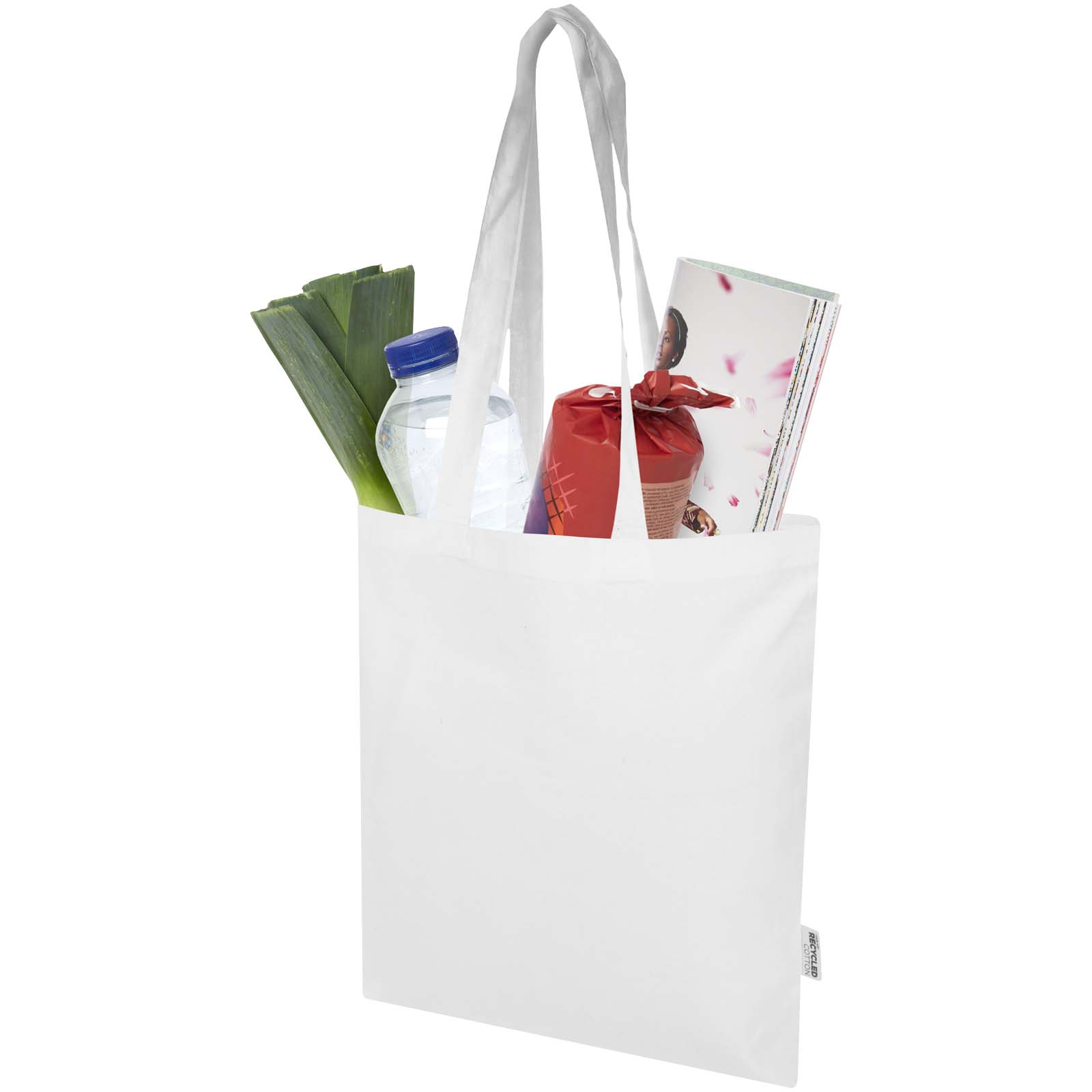Madras Blend 140 g / m² Tragetasche aus GRS-recycelter Baumwolle 7L