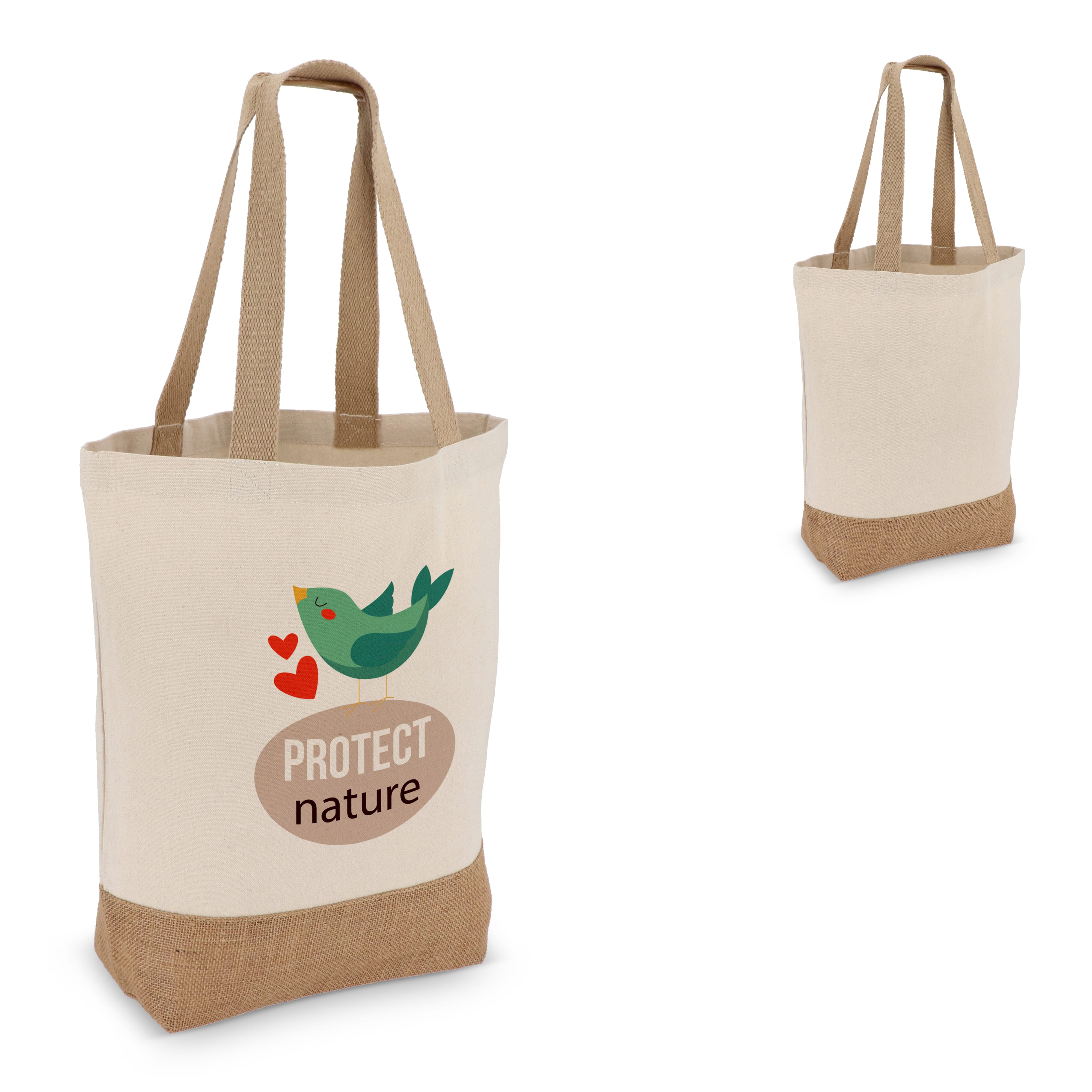 Baumwoll-Jute Tragetasche OEKO-TEX® 41 x 13 x 41cm 320g / m²