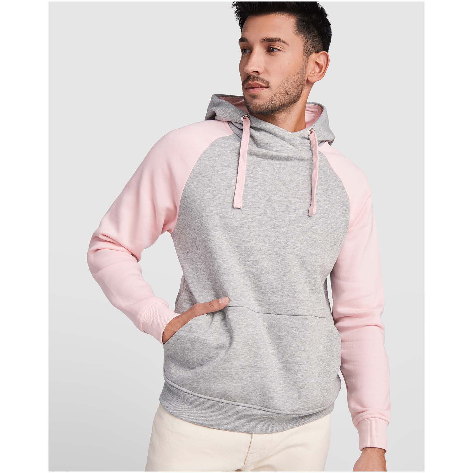 Badet zweifarbiger Kapuzenpullover Unisex