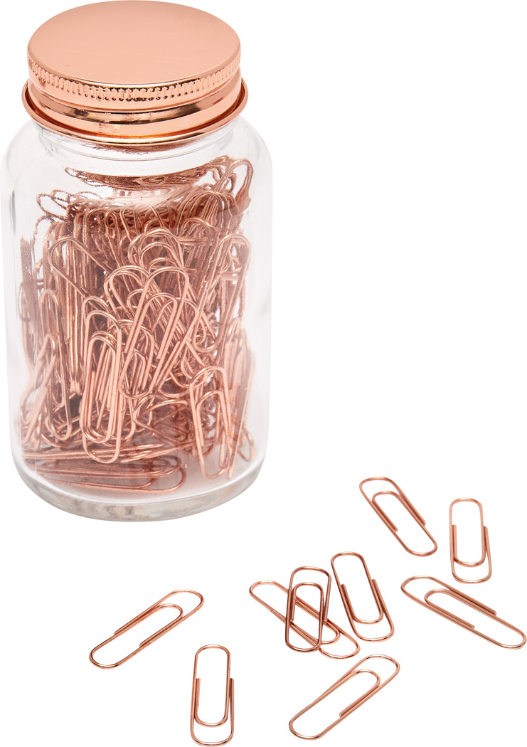 Büroklammern im Glas COPPER CLIP