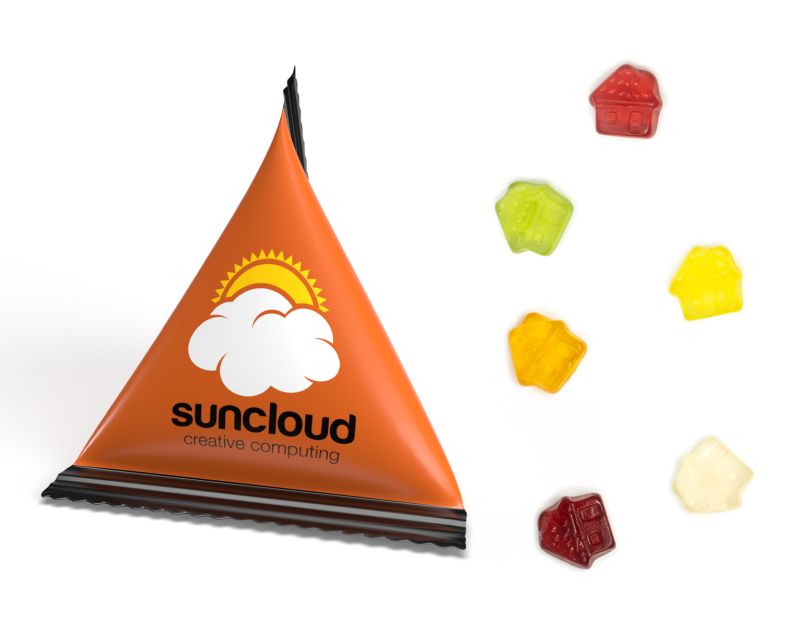 Mini Tetraeder Fruchtgummi